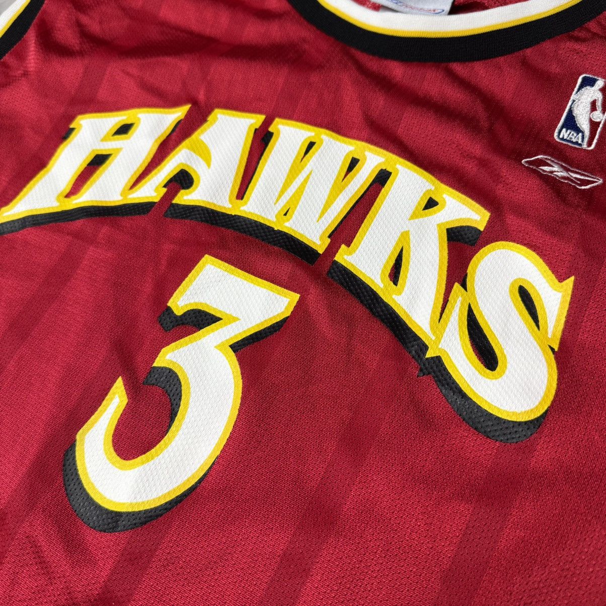 Reebok × Vintage Reebok Atlanta Hawks Shareef Abdur-Rahim Away Jersey Red Size US XL / EU 56 / 4 - 5 Thumbnail