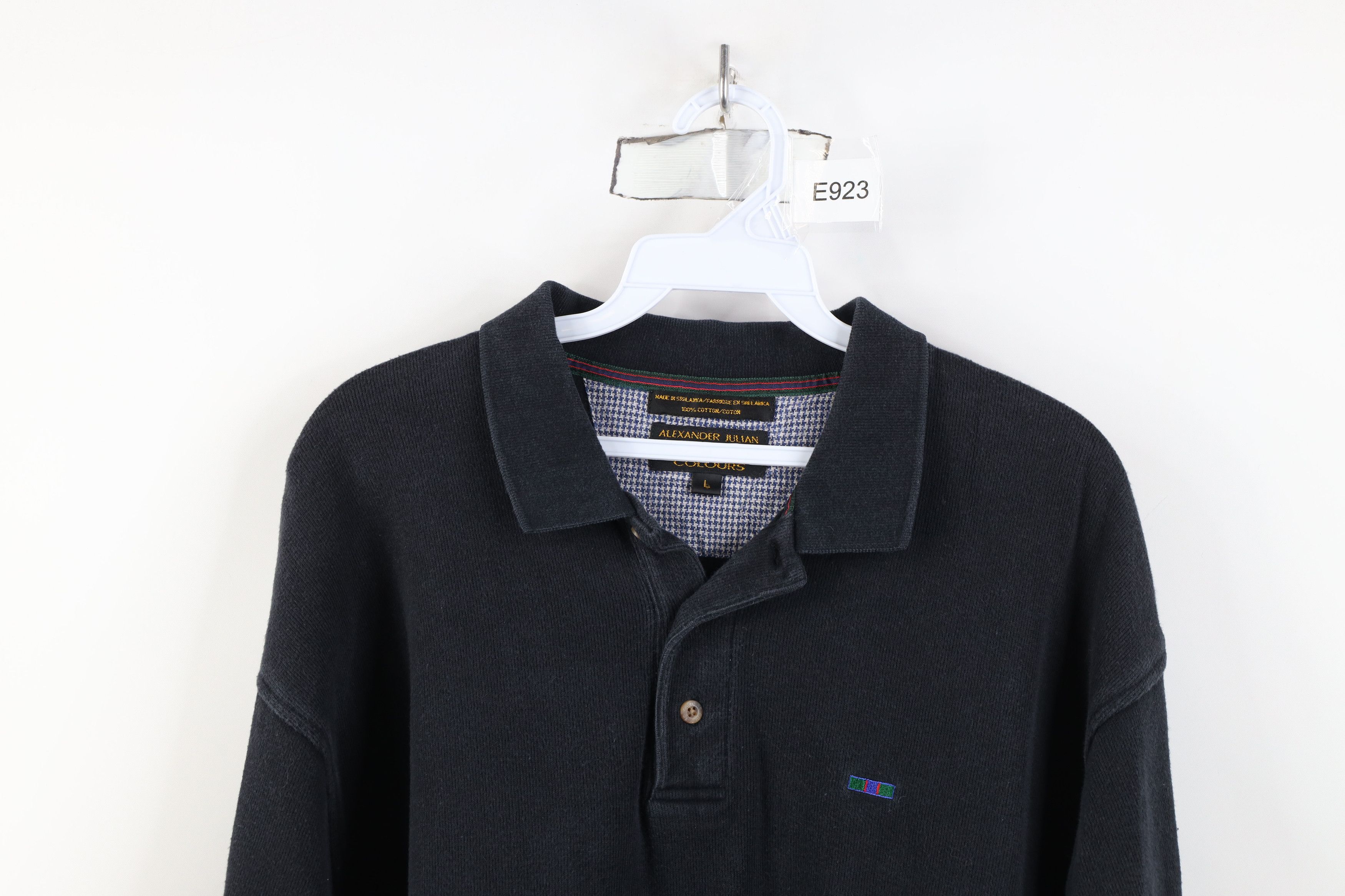 Vintage Vintage 90s Streetwear Ribbed Knit Long Sleeve Rugby Polo Size US L / EU 52-54 / 3 - 2 Thumbnail