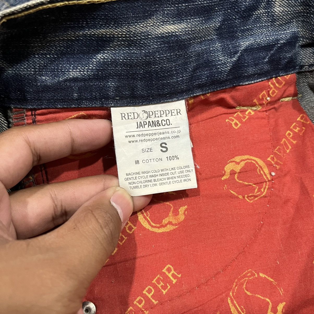 Seditionaries RedPepper Denim Snake Skin Patch Faded Pant Size US 32 / EU 48 - 17 Thumbnail