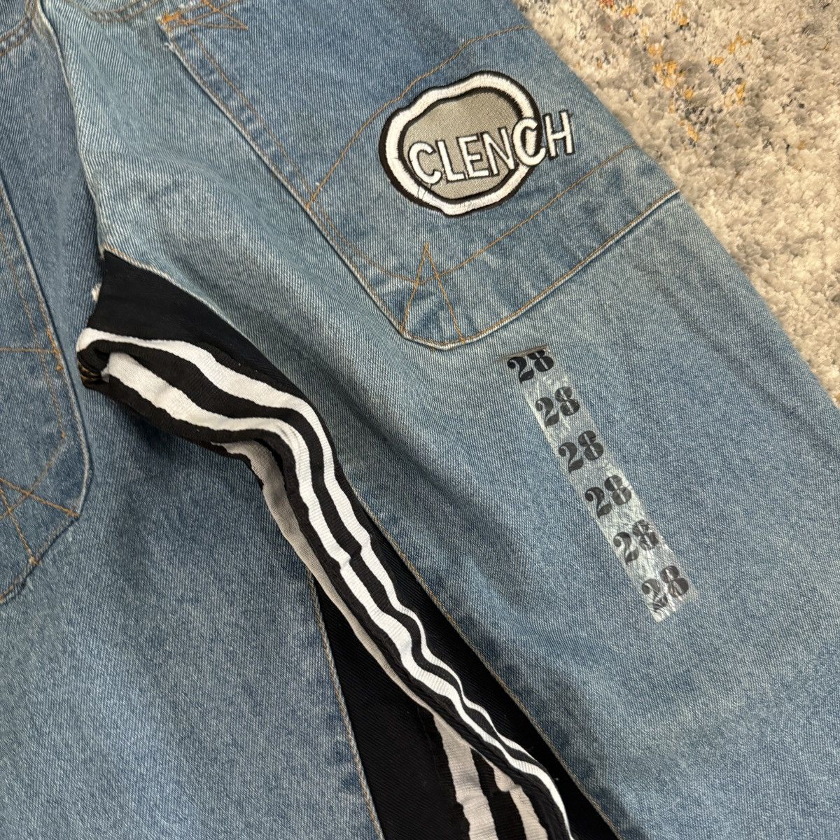 JNCO × Lee × Vintage Vintage Y2K Clench baggy wide leg embroidered light wash jea Size US 28 / EU 44 - 3 Thumbnail