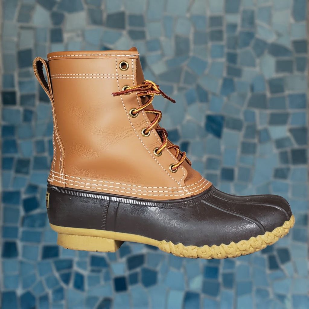 Vintage L.L.Bean Boots Duck Boot 8" Gore-Tex Thinsulate Tan Leather Women's US 7 M Size US 7 / IT 37 - 1 Thumbnail