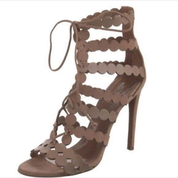 Alaia Alaia Laser Cut Suede Gladiator Heels Size US 7.5 / IT 37.5 - 7 Thumbnail