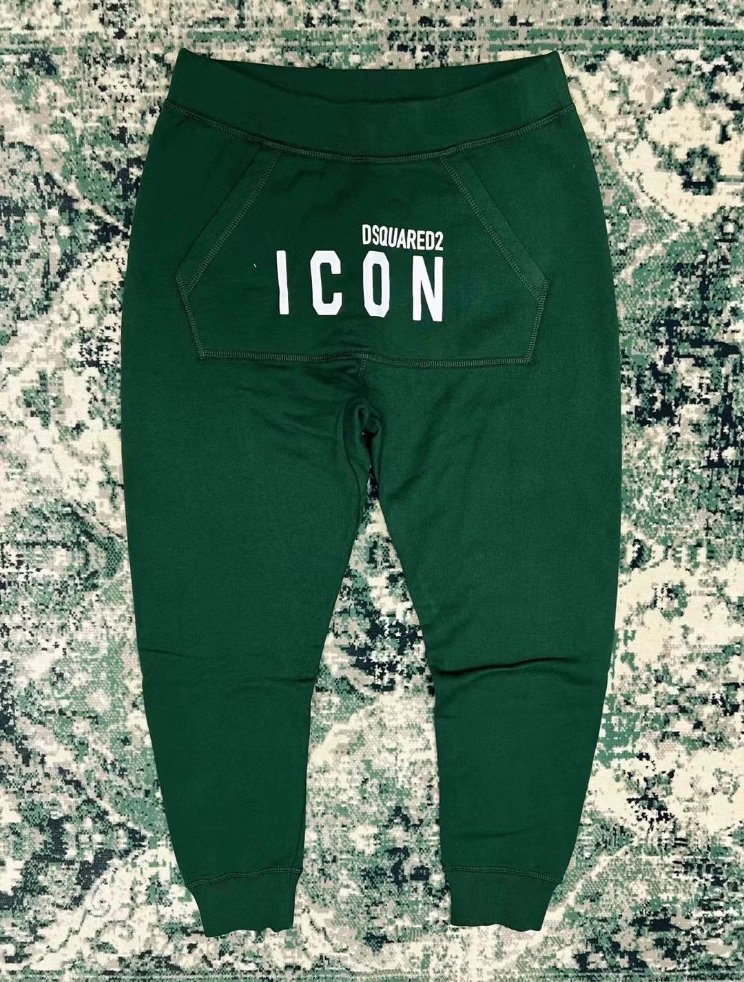 Dsquared2 Dsquared2 22FW Green Slim 100% Cotton Fleece Draw S Size US 29 - 1 Thumbnail