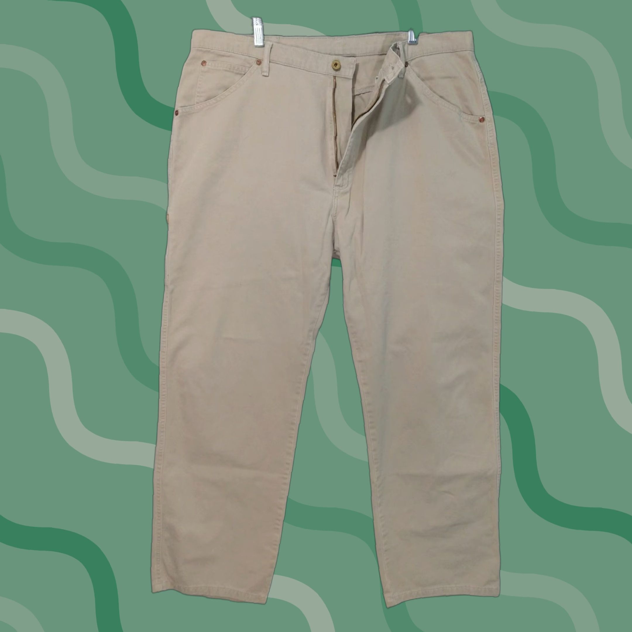 Polo Ralph Lauren Polo Jeans Co Pants Mens 40x32 Beige Chino Carpenter Straight Leg High Rise Size US L / EU 52-54 / 3 - 1 Thumbnail