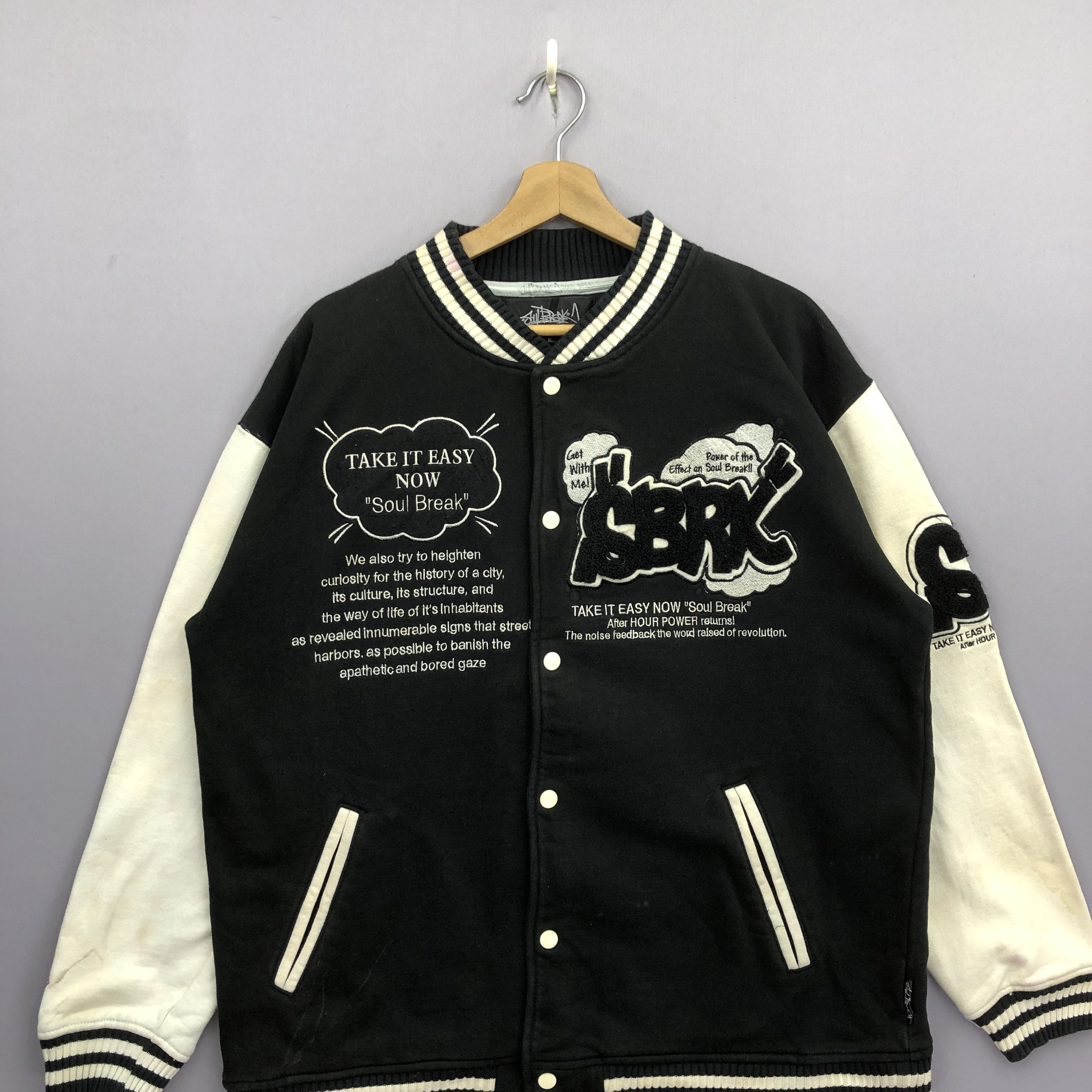 Japanese Brand × Vintage Vintage Y2K Soul Break Baggy Sweater Hip Hop Swag Sweatshirt Size US L / EU 52-54 / 3 - 4 Thumbnail
