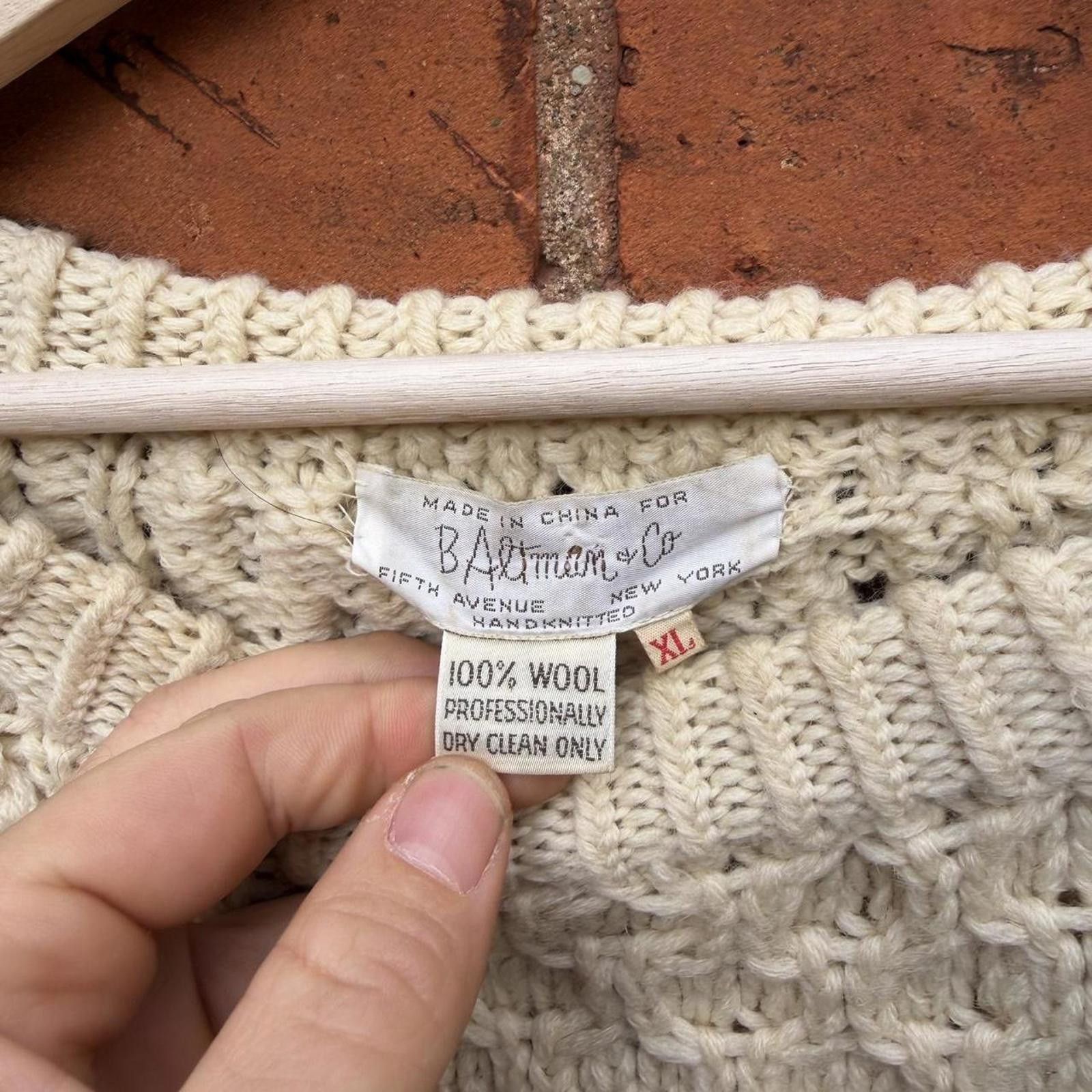 Other Vintage B Altman & co cable knit sweater XL 70s/80s Size US XL / EU 56 / 4 - 7 Thumbnail