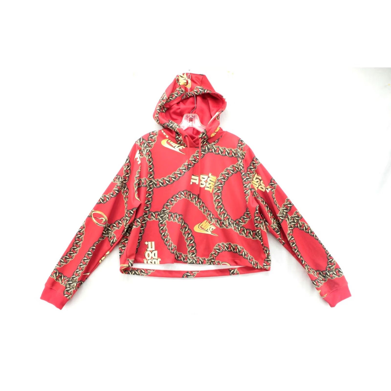 Nike Nike Sweatshirt Hoodie Womens XL Red Sportswear Icon Clash Chain Logo Cropped Size XL / US 12-14 / IT 48-50 - 2 Thumbnail