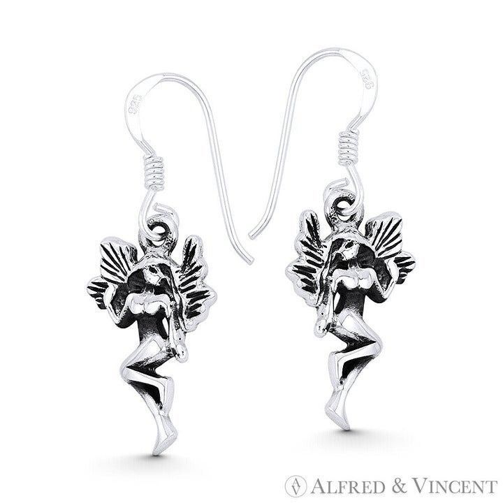 Other Fairy Charm Dangling Hook Earrings in .925 Sterling Silver Size ONE SIZE - 1 Preview