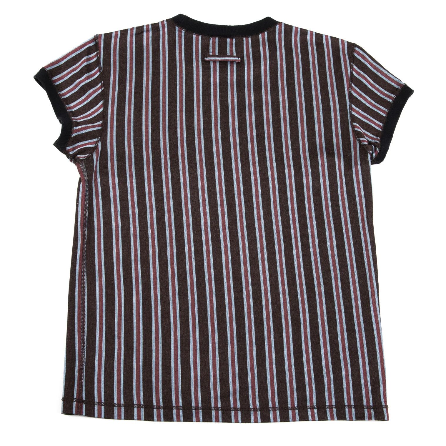 Jean Paul Gaultier Nylon Cotton Metallic Striped T-Shirt in Brown, Red, Blue Size US M / EU 48-50 / 2 - 8 Thumbnail