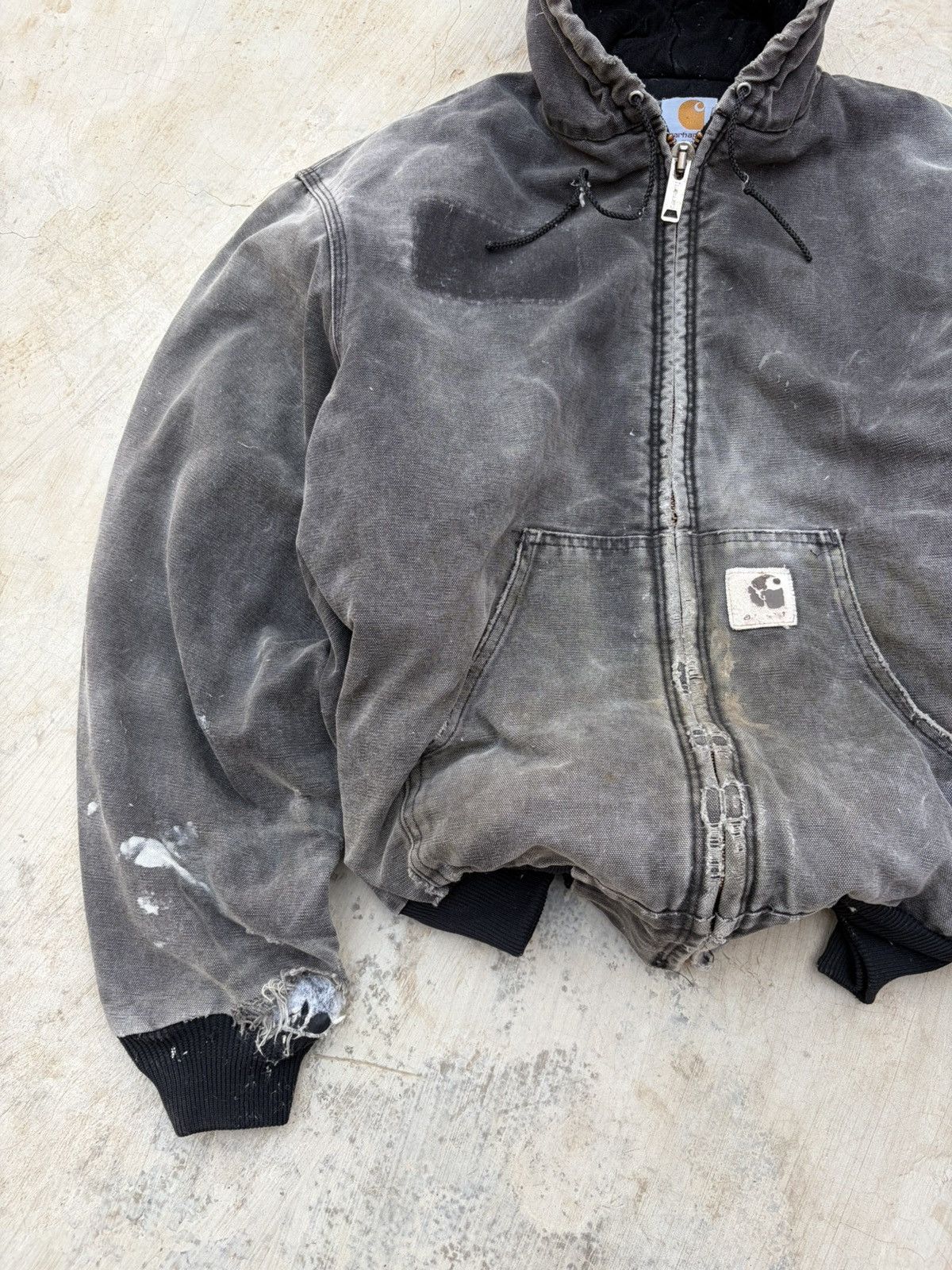 Carhartt Vintage Sunfaded Distressed Carhartt Active Jacket J81 ONX Size US L / EU 52-54 / 3 - 3 Thumbnail