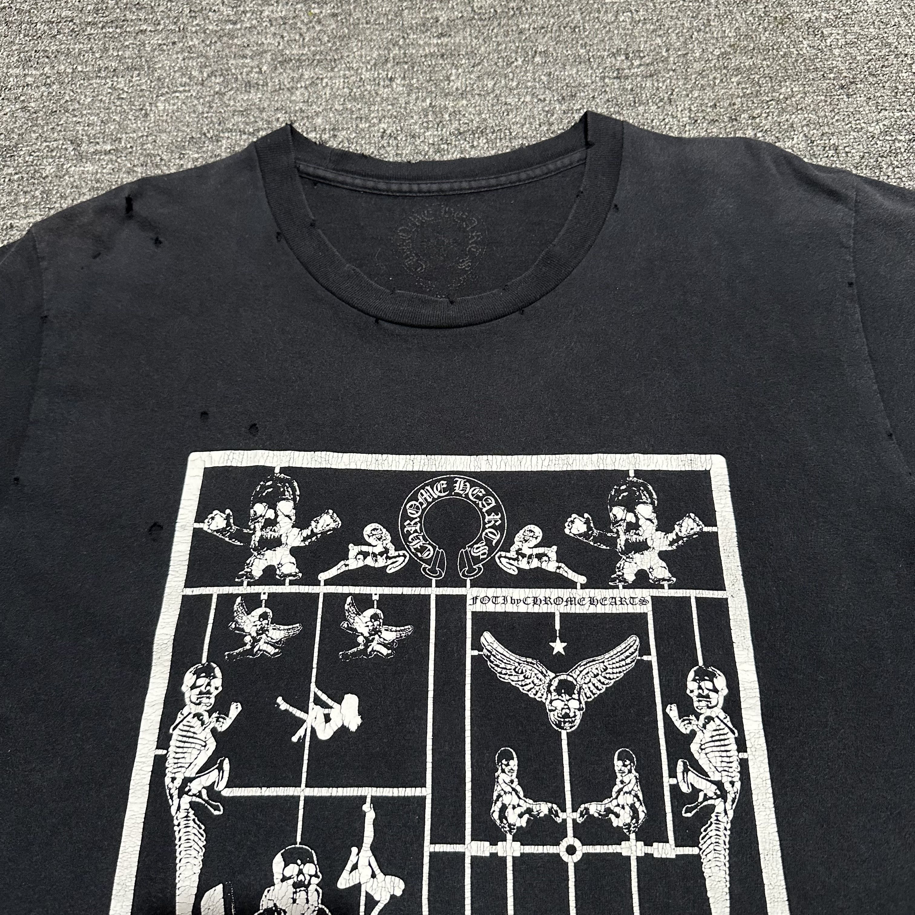 Chrome Hearts Chrome Hearts Foti Distressed Tee Size US M / EU 48-50 / 2 - 2 Thumbnail