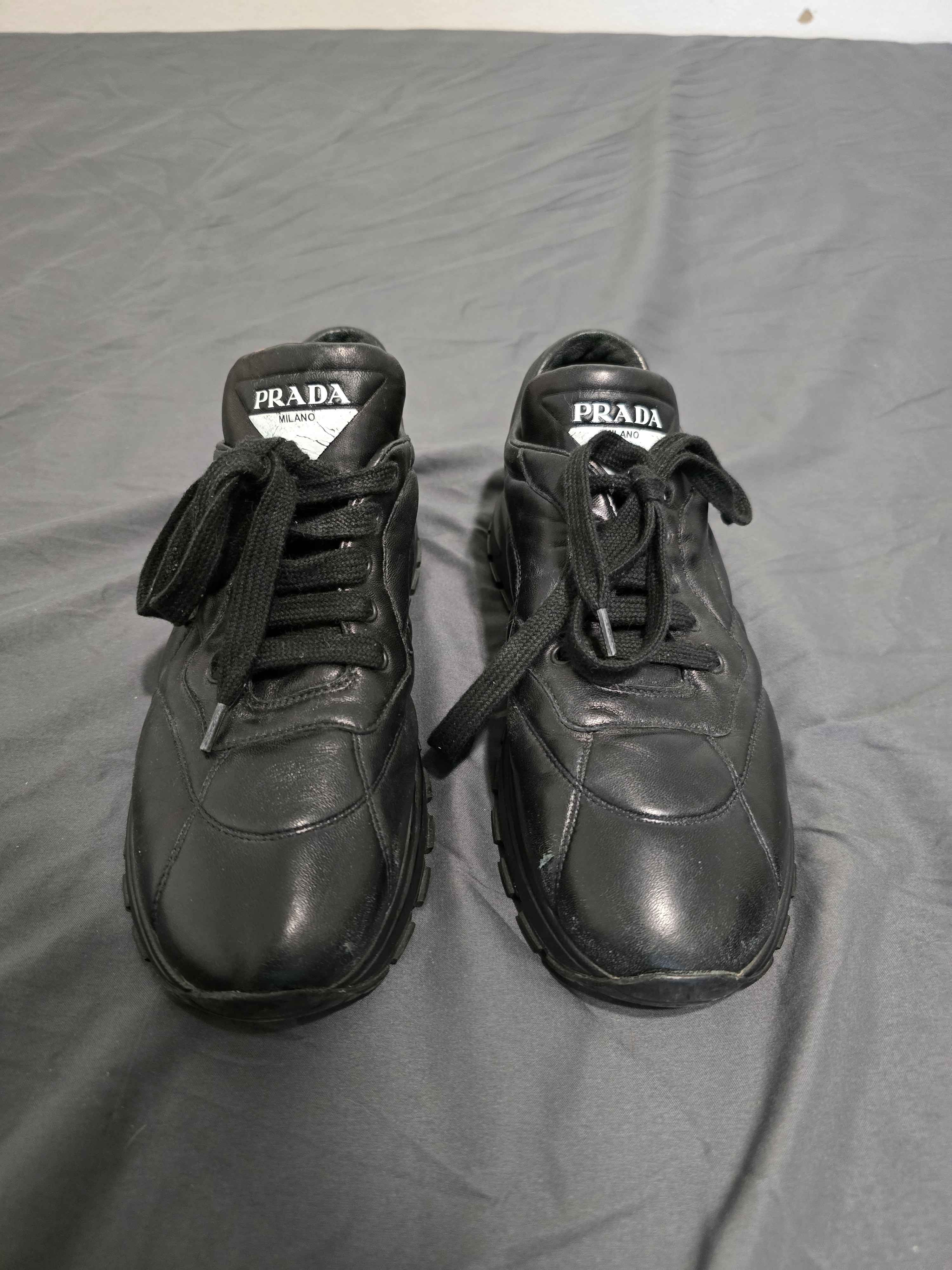 Prada Prada Prax 01 Leather Sneaker In Black Size US 9 / IT 39 - 8 Thumbnail