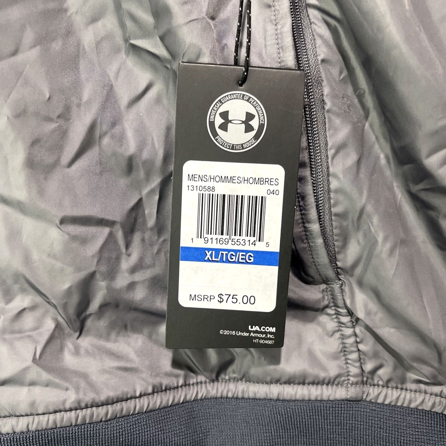 Under Armour Under Armour Jacket Mens XL Zip Up Gray Vented Training Gym Adult Size US XL / EU 56 / 4 - 4 Thumbnail
