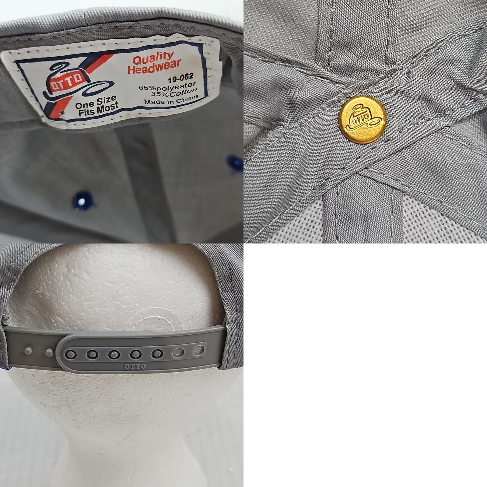 Vintage K&B Transportation Trucker Cap Adjustable Gray Blue Hat Trucker Hat Men Adjustable Cap Cotton Polyester Denim Otto Quality Headwear Size ONE SIZE - 8 Thumbnail