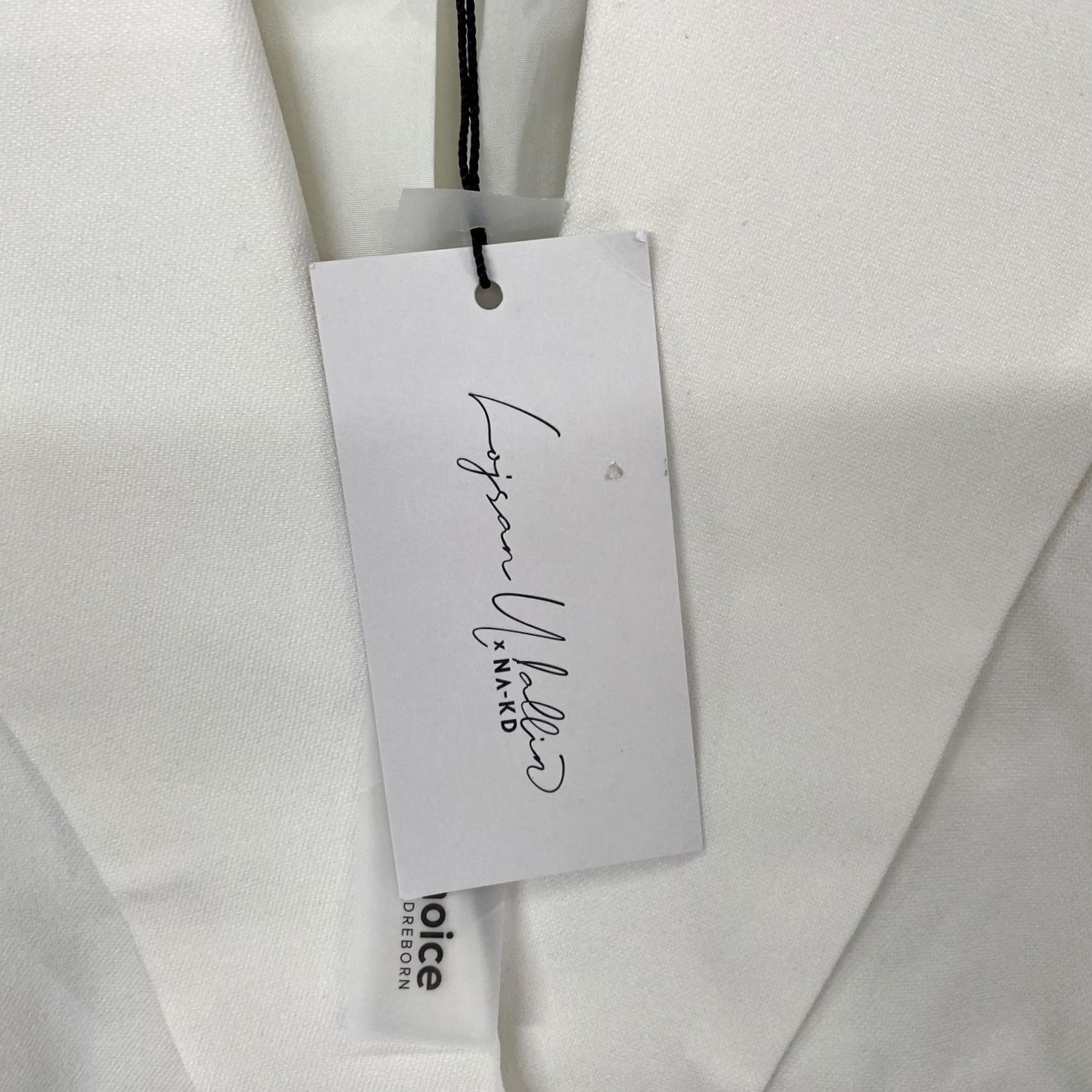 Vintage NA-KD Blazer Womens XXS White One Button Lined Oversized Jacket Blazer Size XXS / US 00 / IT 34 - 5 Thumbnail