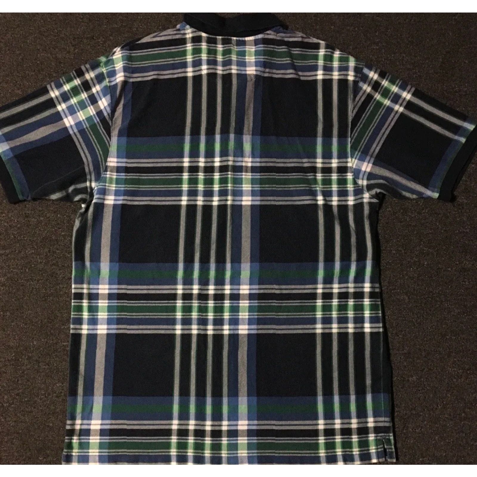 Polo Ralph Lauren VINTAGE Polo Ralph Lauren Plaid Shirt XX L Beach Nautical Golf Sailing Surf 90s Blue Green Mens Short Sleeve Polo Shirt Size US XXL / EU 58 / 5 - 3 Thumbnail