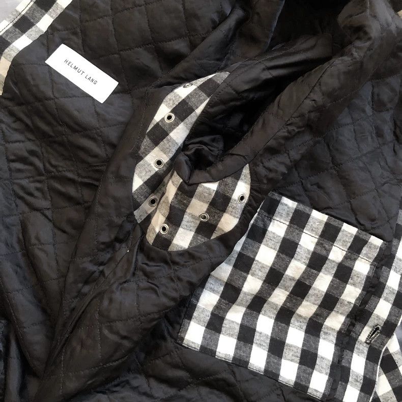 Helmut Lang HELMUT LANG Plaid shirt with fringed jacket Size US L / EU 52-54 / 3 - 8 Thumbnail