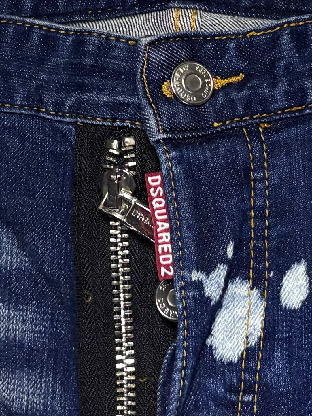 Dsquared2 Vintage Dsquared Bleached Acid Wash Distressed Jeans Size US 33 - 5 Thumbnail