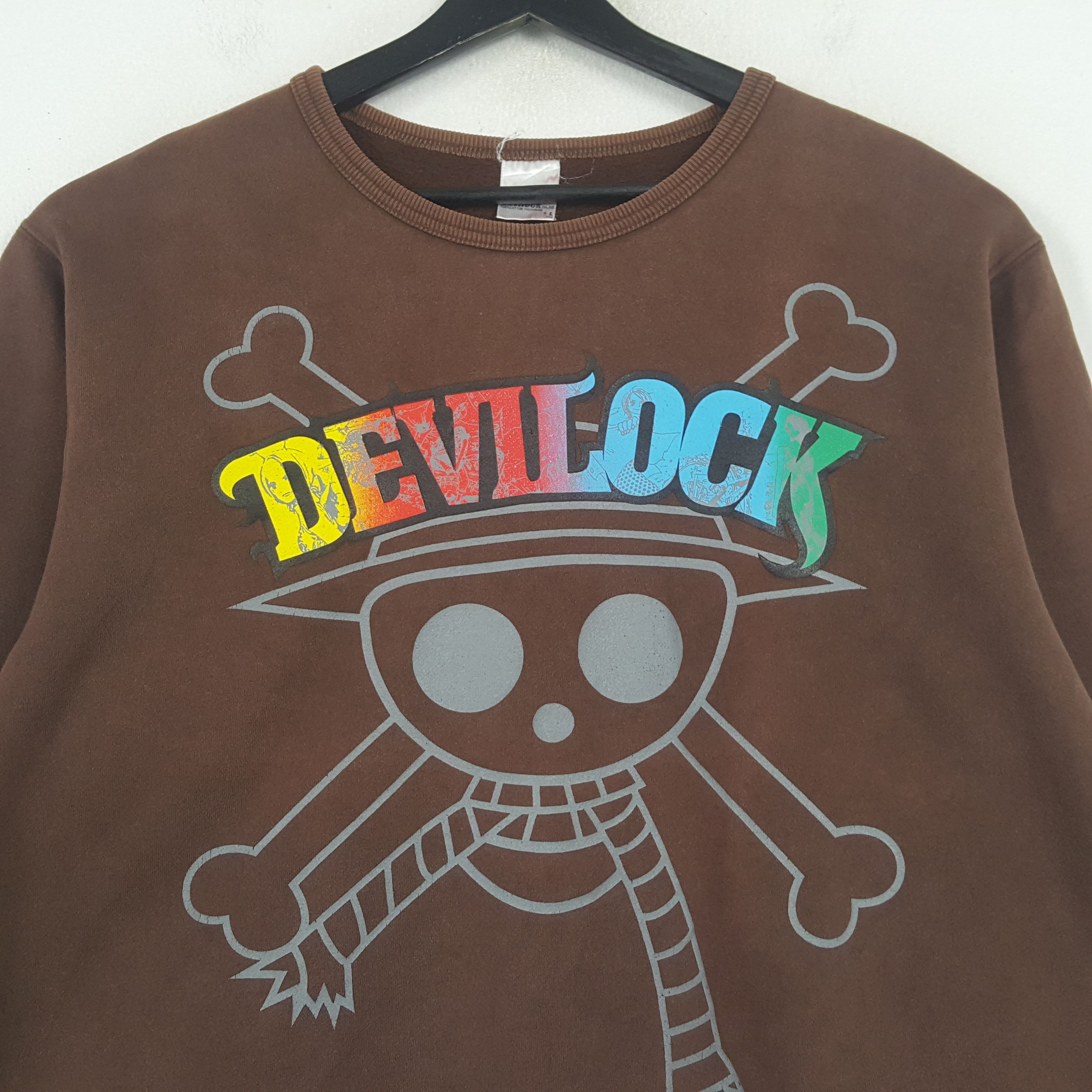 Vintage DEVILOCK x One Piece Streetwear Sweatshirt C295N13 Size US M / EU 48-50 / 2 - 2 Thumbnail