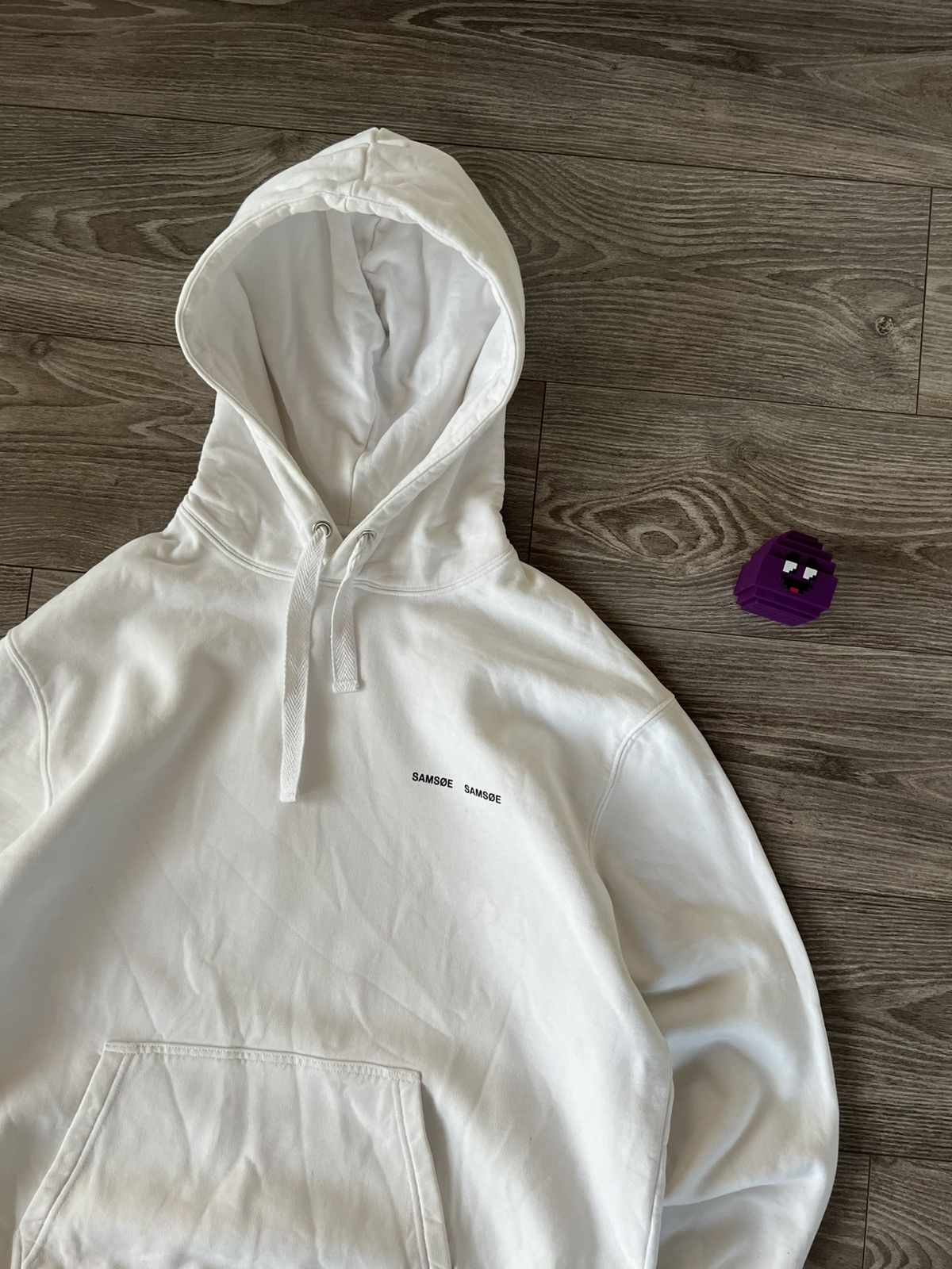 Samsoe Samsoe Samsoe Samsoe New Collection Printed Logo Basic White Hoodie Size US L / EU 52-54 / 3 - 5 Thumbnail