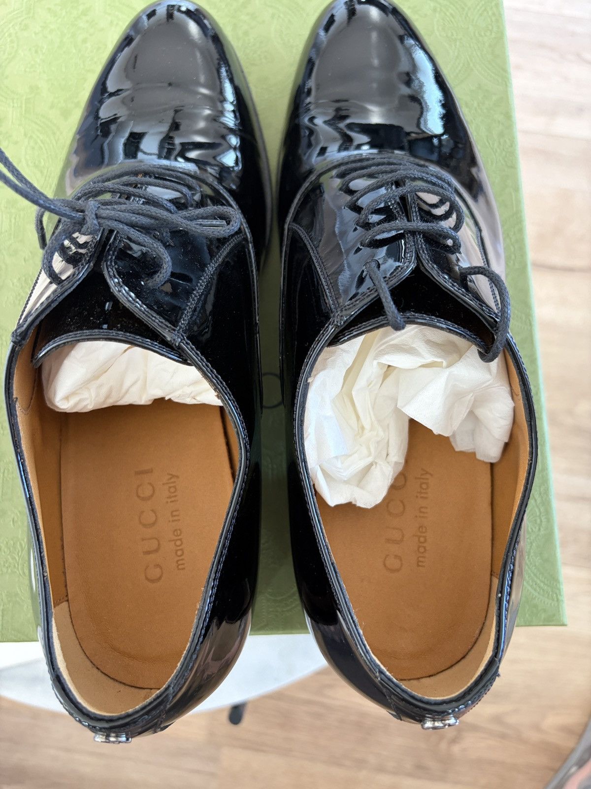 Gucci Gucci Worsh Patent Leather Lace-Up Shoes Size US 7.5 / EU 40-41 - 9 Thumbnail