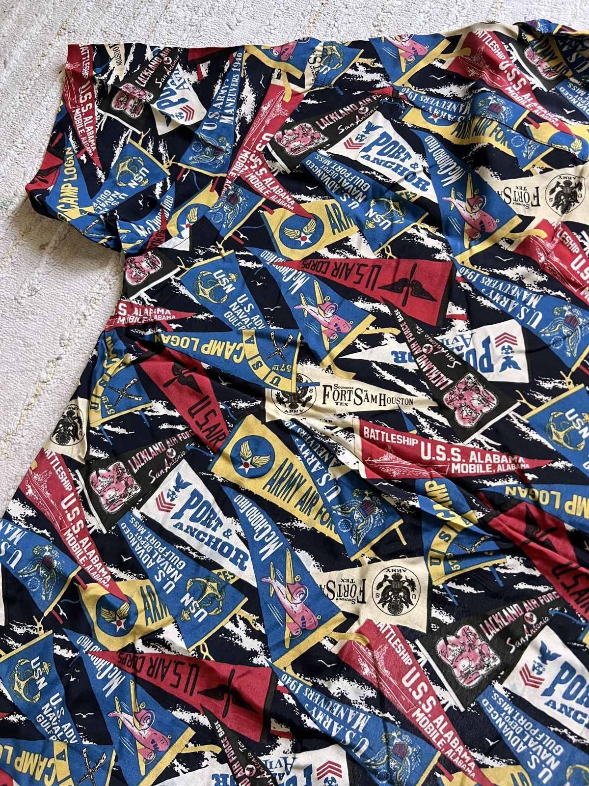 Avirex × Toyo Enterprises Avirex Army Flag Open Colar Hawaiian Shirt Size US XXL / EU 58 / 5 - 5 Thumbnail