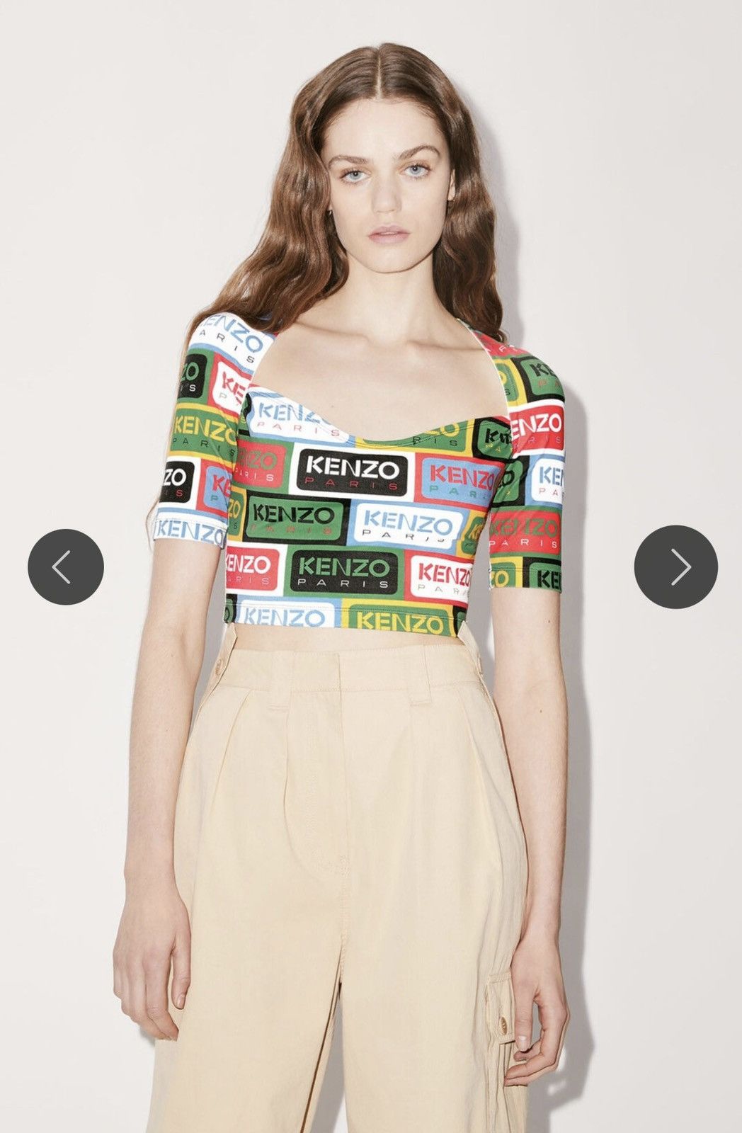 Kenzo Kenzie labels print short top Size S / US 4 / IT 40 - 7 Thumbnail