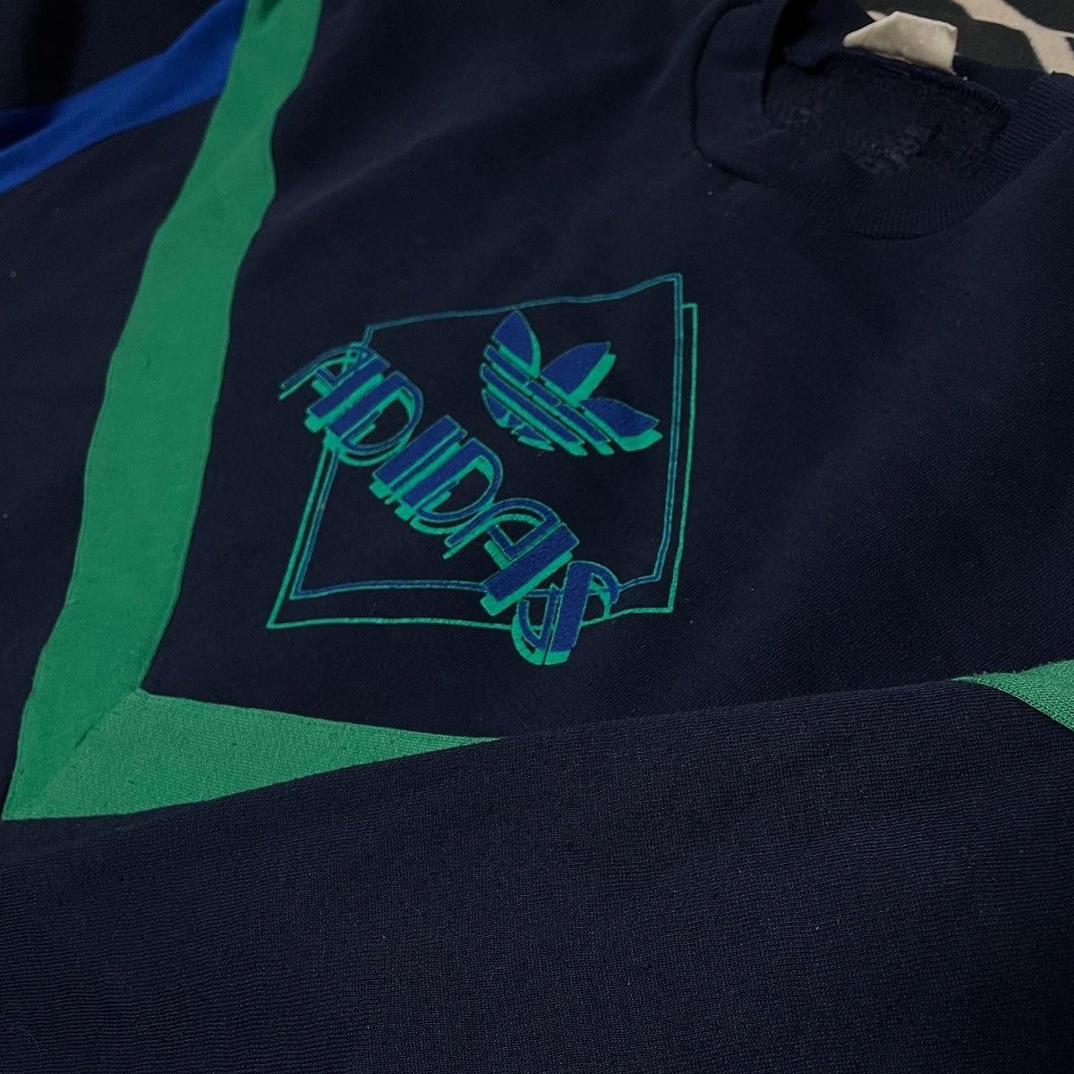 Adidas × Vintage Rare Vintage Sweatshirt Adidas 3 Stripes. Size US L / EU 52-54 / 3 - 4 Thumbnail