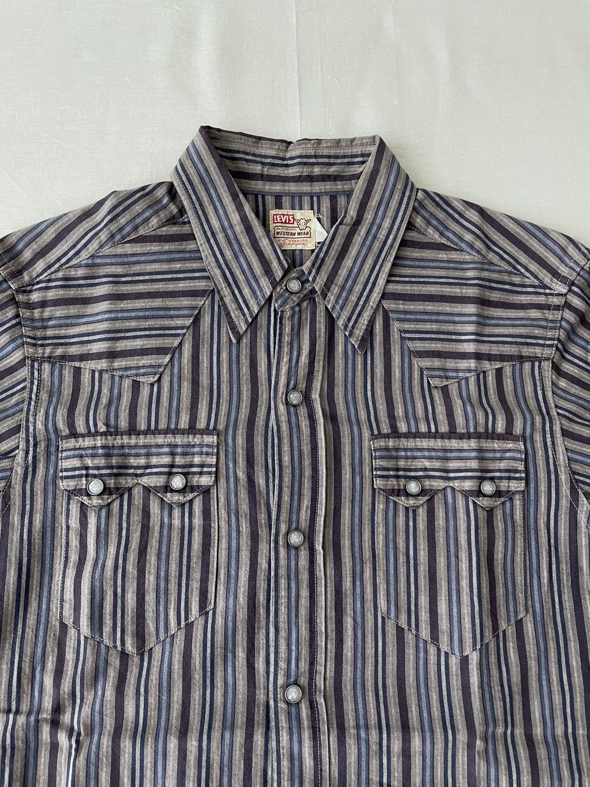 LVC LVC Levis Shorthorn Western Shirt Stripes Big E Japan Size US M / EU 48-50 / 2 - 3 Thumbnail