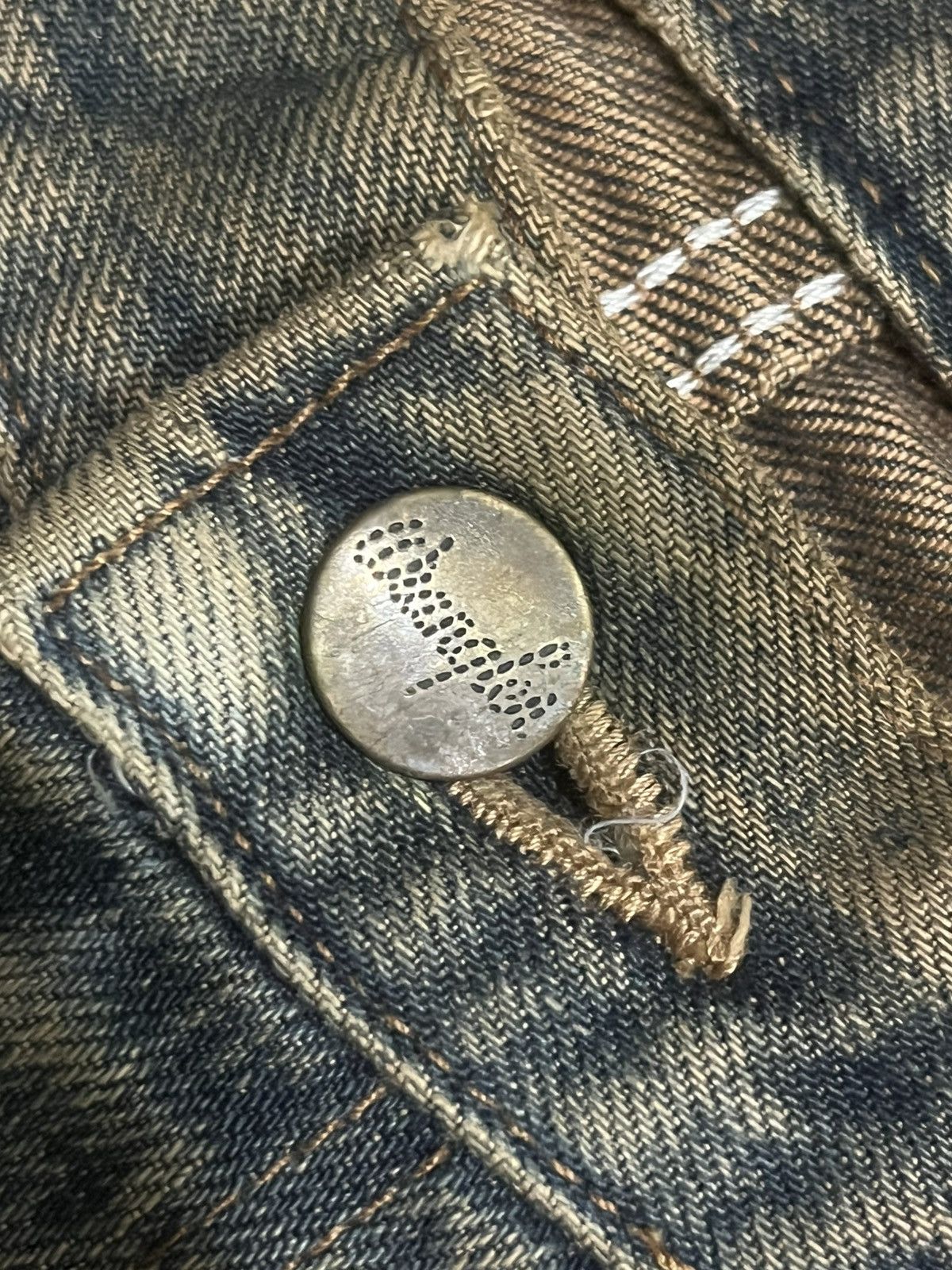 JNCO ⚡️Ripped⚡️Vintage Wrangler Distressed Stain Mud Washed Jorts Size US 30 / EU 46 - 5 Thumbnail