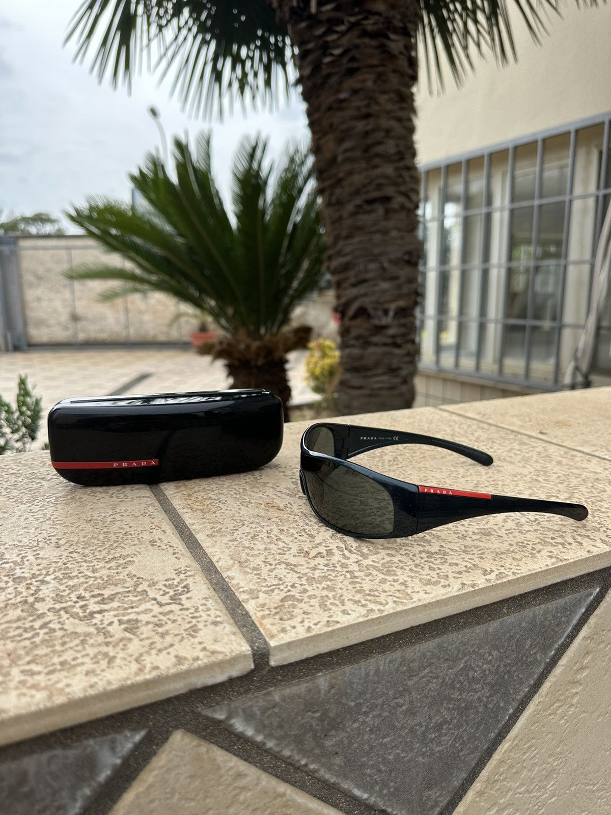 image of Prada Sunglasses Sps 04F 7Be-3O1 in Black, Men's