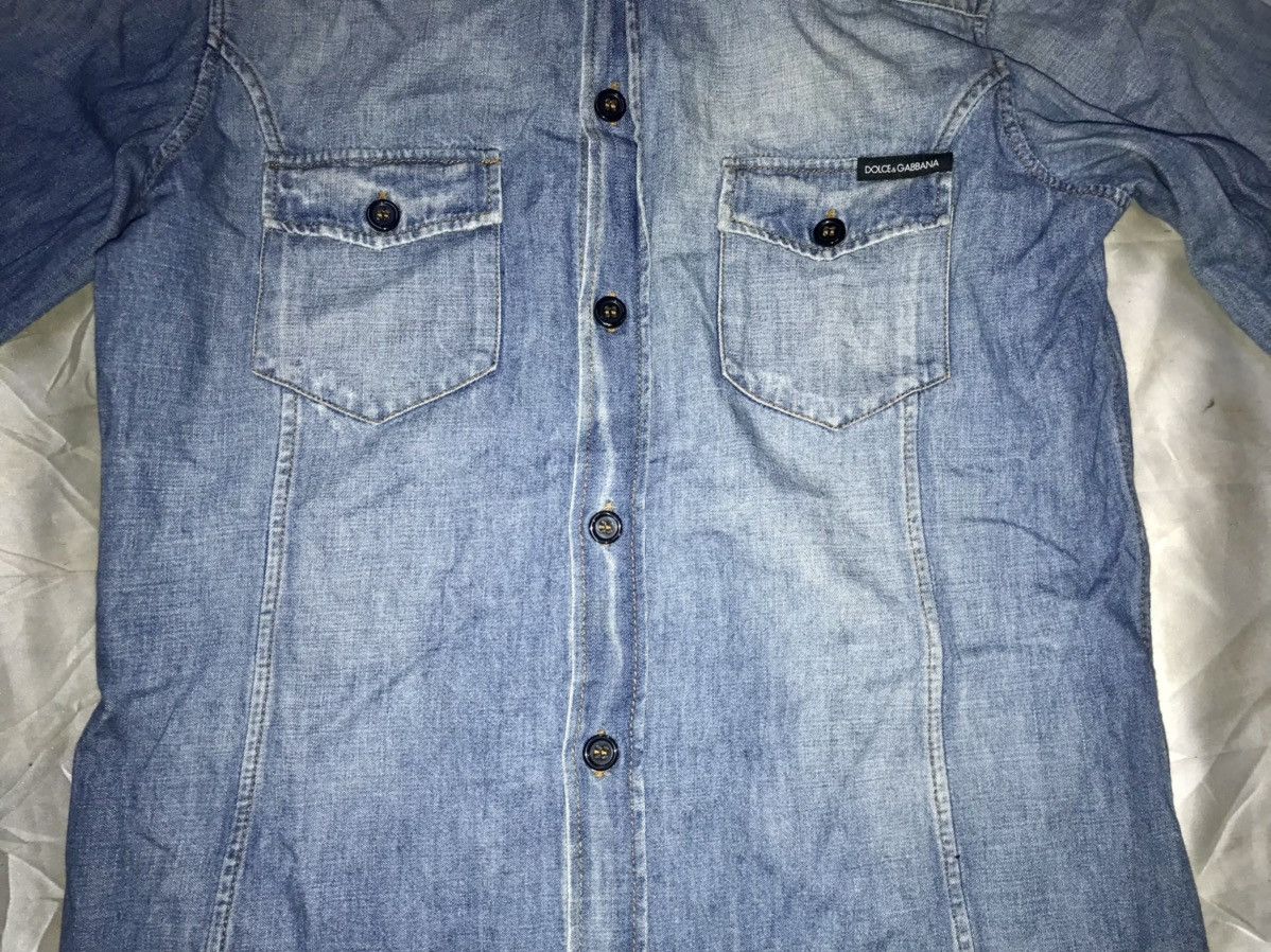 Dolce & Gabbana Dolce & Gabbana Denim Shirt Size M / US 6-8 / IT 42-44 - 3 Thumbnail