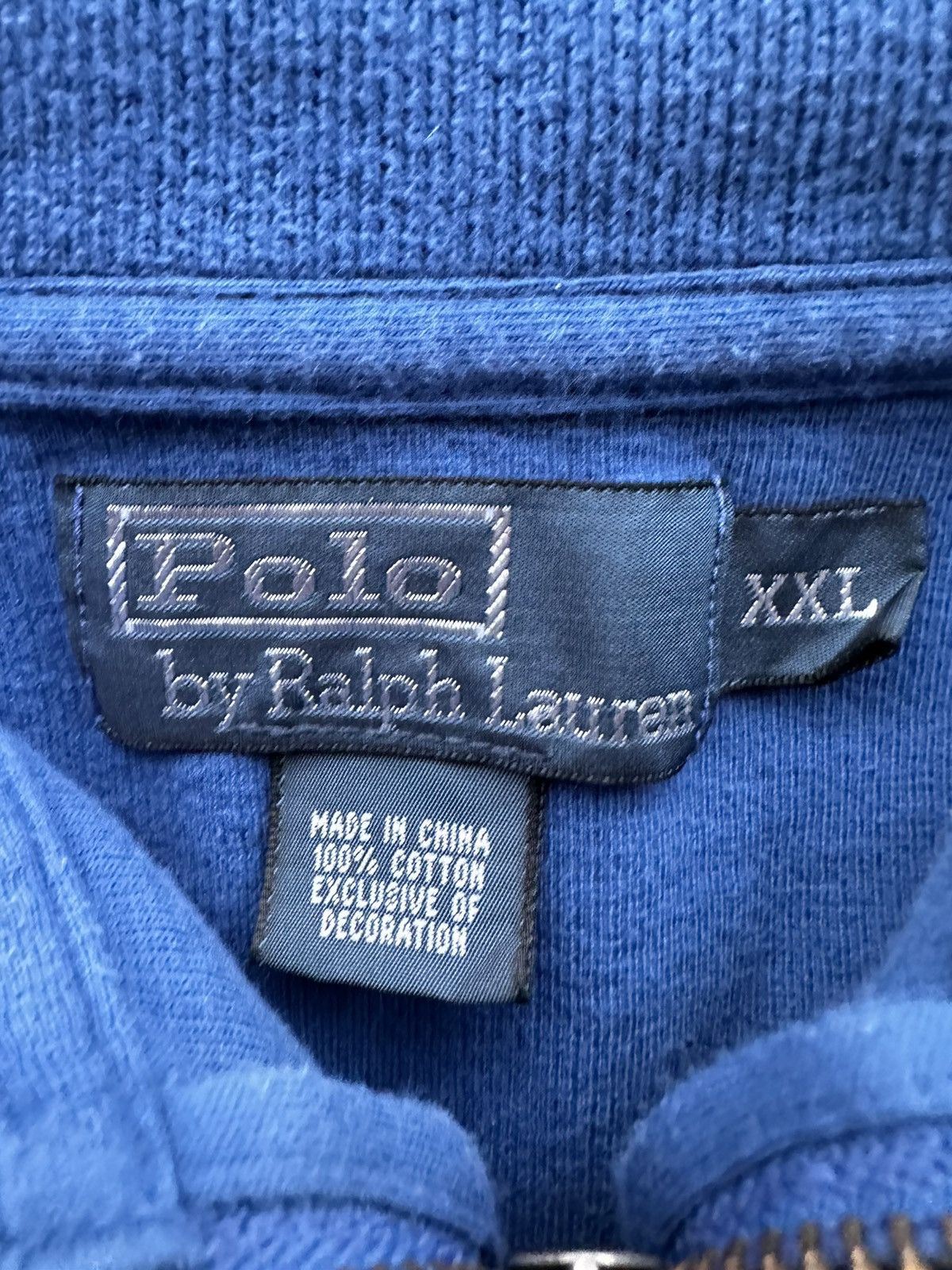 Polo Ralph Lauren × Vintage Blue Polo Quarter Zip Sweater Size US XXL / EU 58 / 5 - 4 Thumbnail