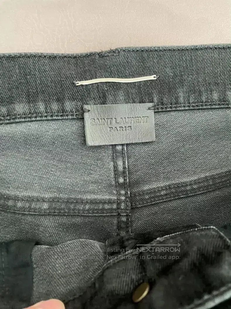 Saint Laurent Paris Saint Laurent Water Wave Claw Black Jeans. Size US 32 / EU 48 - 3 Thumbnail