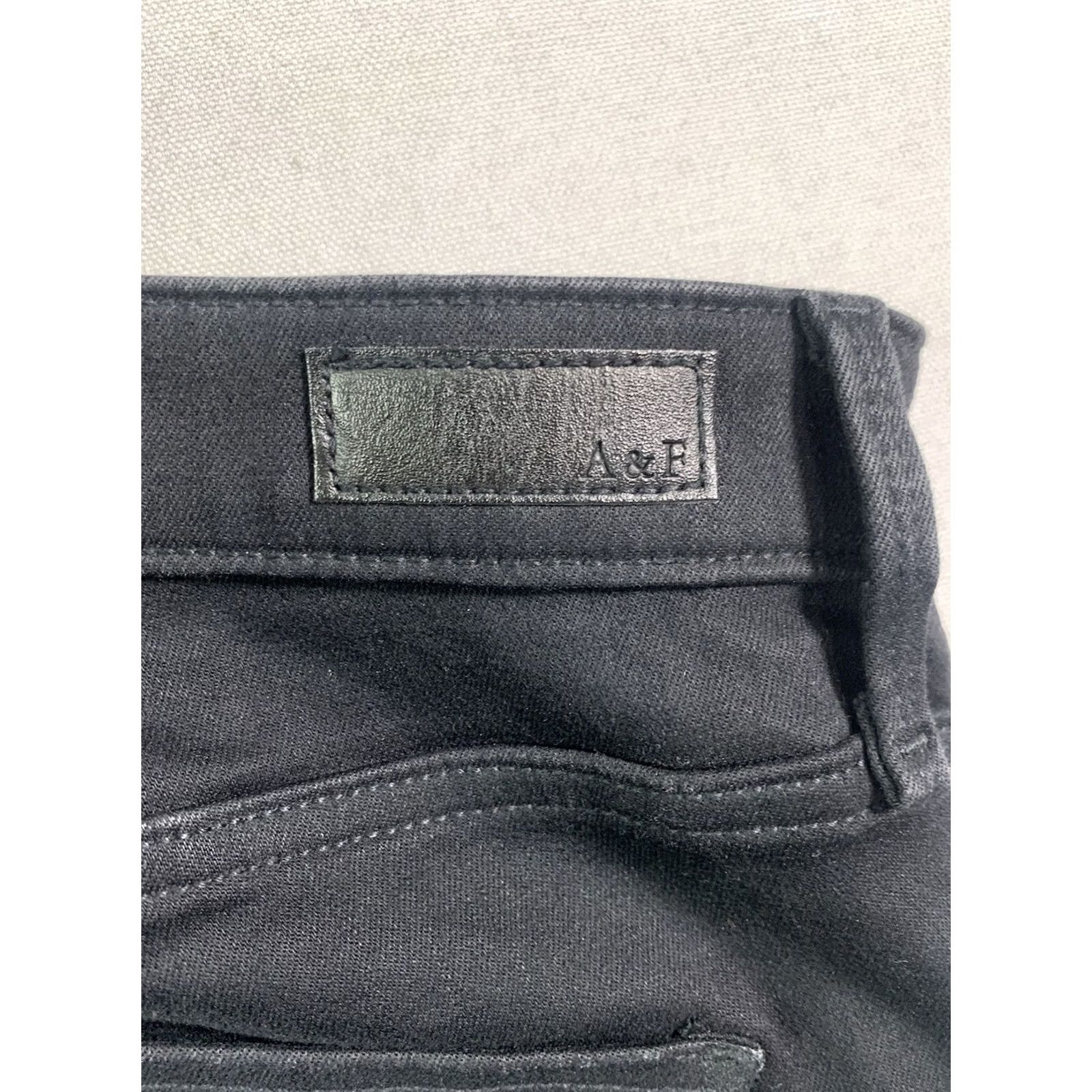 Abercrombie & Fitch Abercrombie & Fitch Simone High Rise Super Skinny Denim Jeans Women Black 33/16 Size 38" / US 16 / IT 52 - 7 Thumbnail