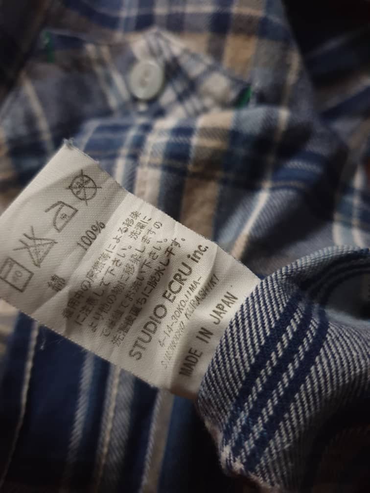FOB Factory 💥Fob Factory checkered Japanese brand chambray shirt Size US S / EU 44-46 / 1 - 4 Thumbnail