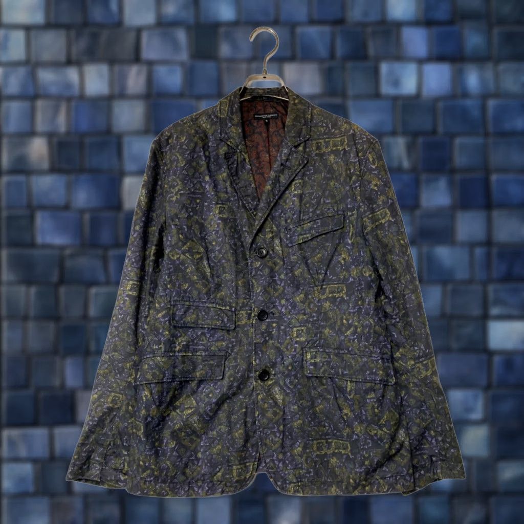 Engineered Garments Engineered Garments Jacket Paisley Inner Tailored Jacket Navy Patterned Cotton S M Mens Tailored Jacket Size US S / EU 44-46 / 1 - 1 Thumbnail
