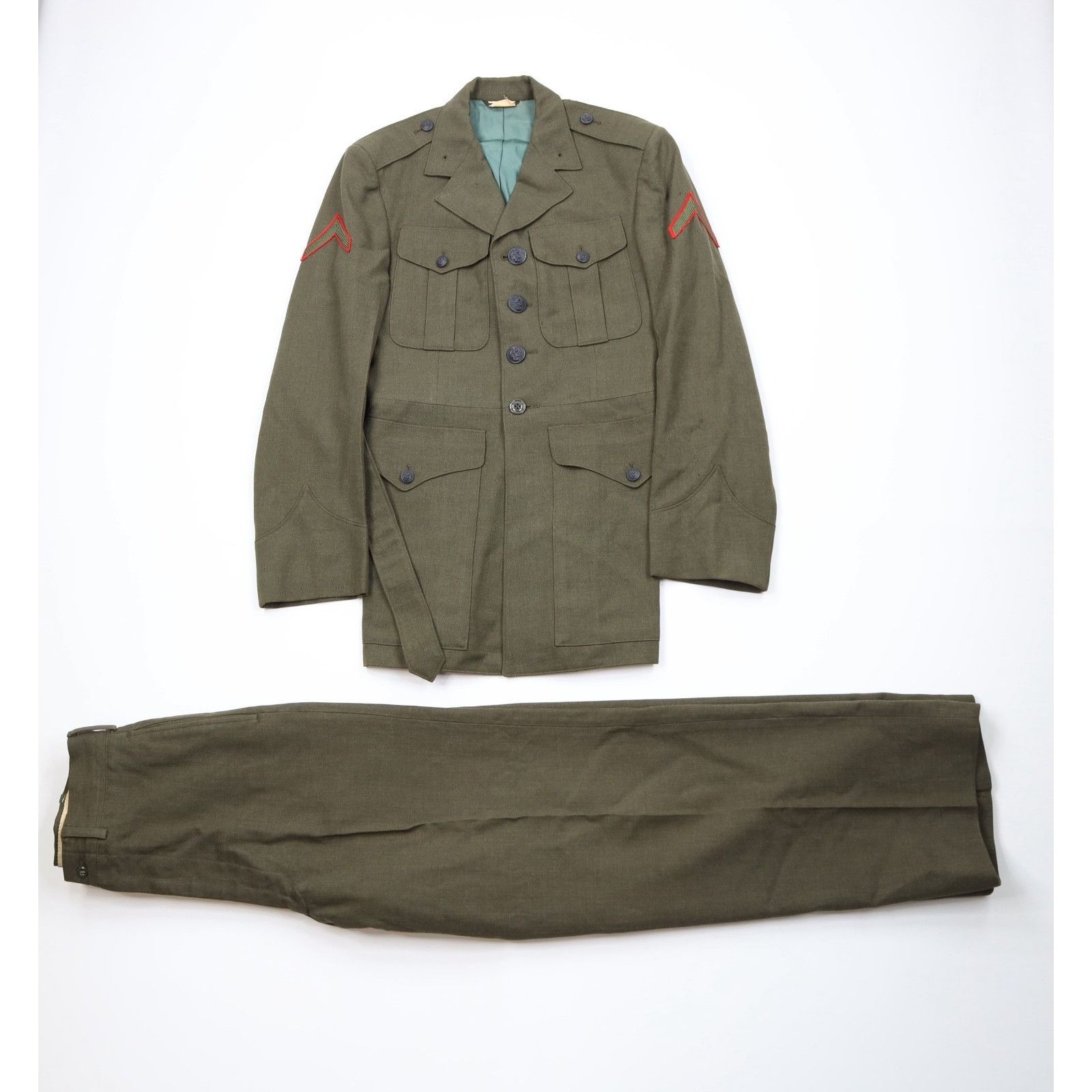 Vintage Vintage 60s Vietnam War Marines USMC Wool Suit Size 36R - 1 Thumbnail