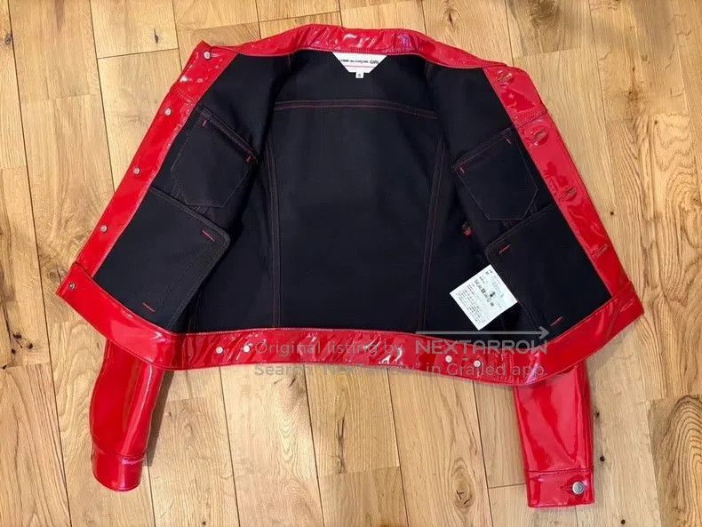 Comme des Garcons Comme Des Garcons Red leatherette jacket Size S / US 4 / IT 40 - 6 Thumbnail