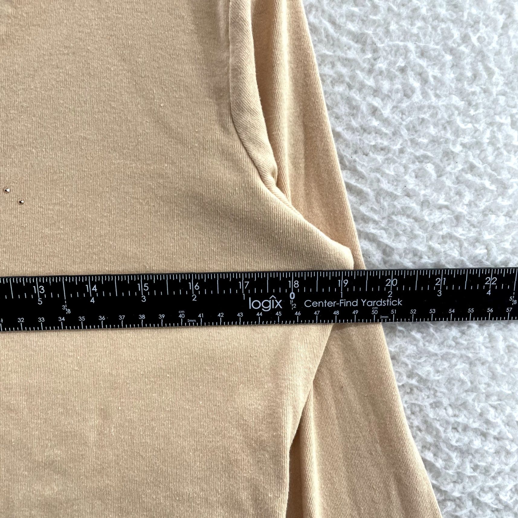 Vintage VINTAGE Xhilaration Top Shirt Long Sleeve Y2K Peach Orange Studded V-Neck L Girls Womens Size L / US 10 / IT 46 - 6 Thumbnail