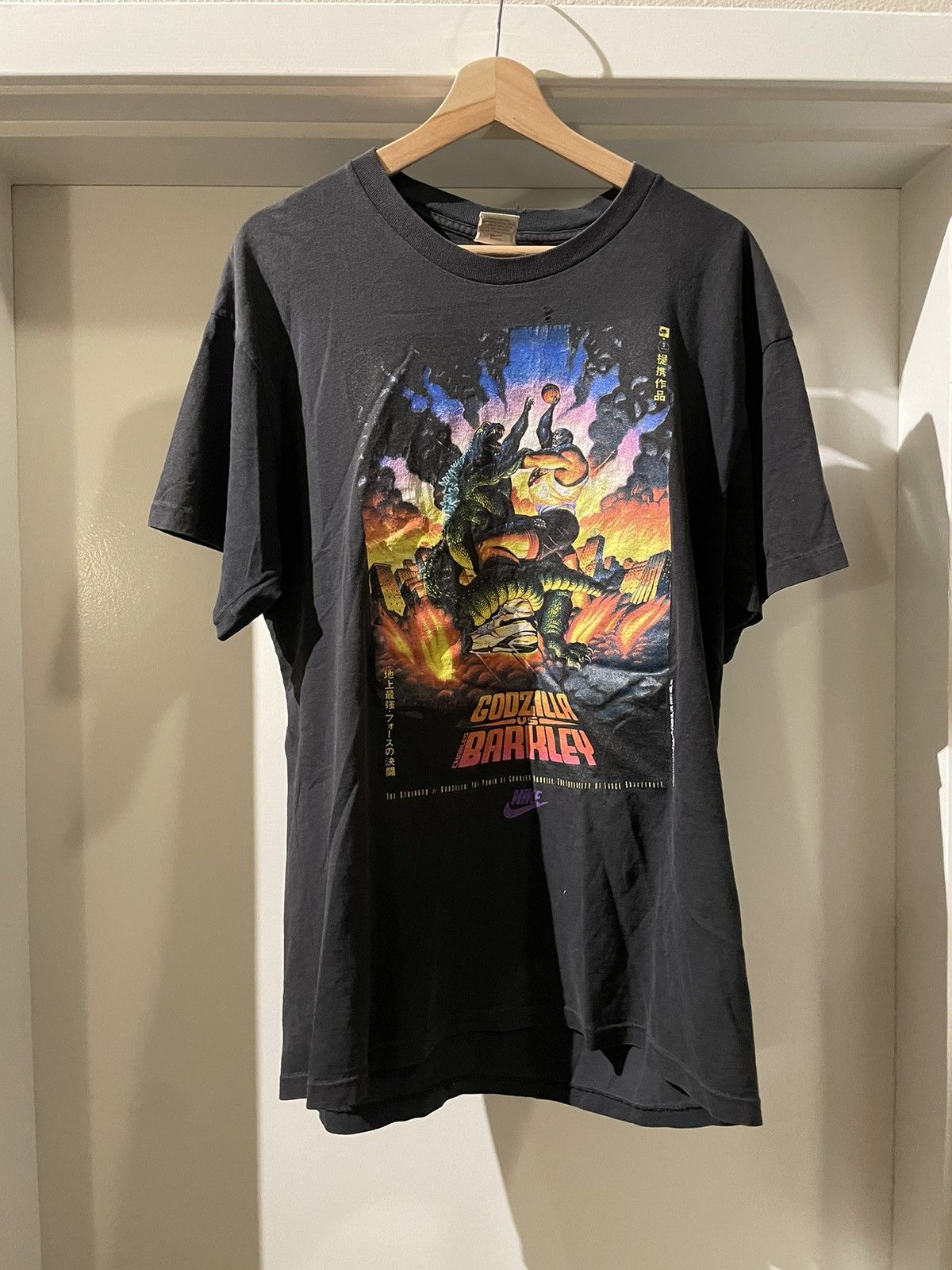 image of 1992 Nike Godzilla V Barkley Tee in Black, Men's (Size XL)