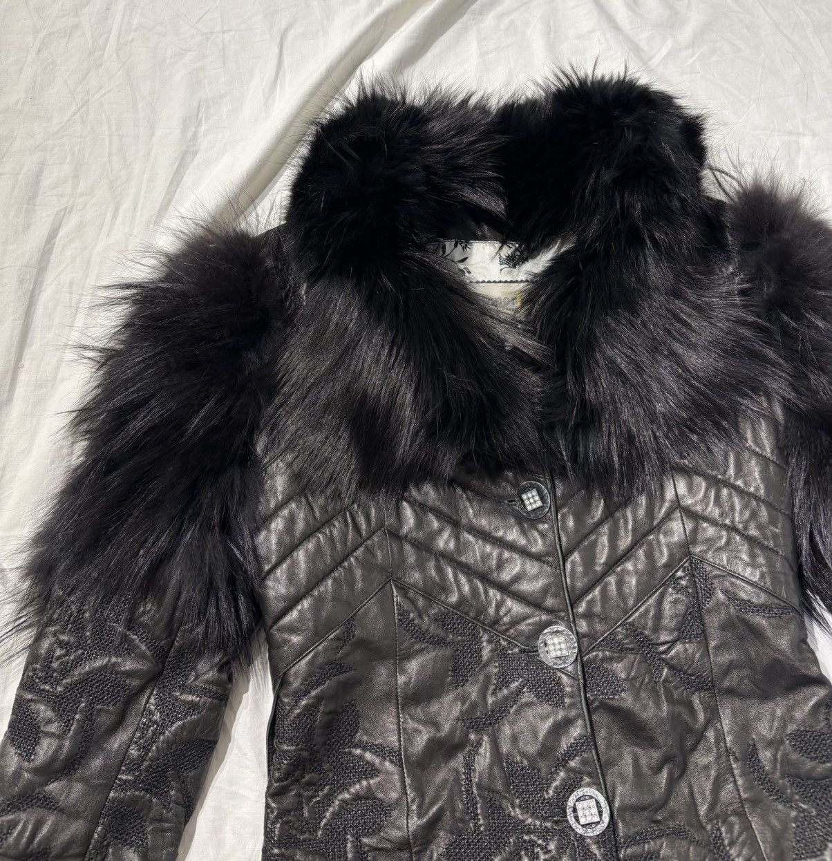Seditionaries Vintage leather jacket with fur Size S / US 4 / IT 40 - 5 Thumbnail