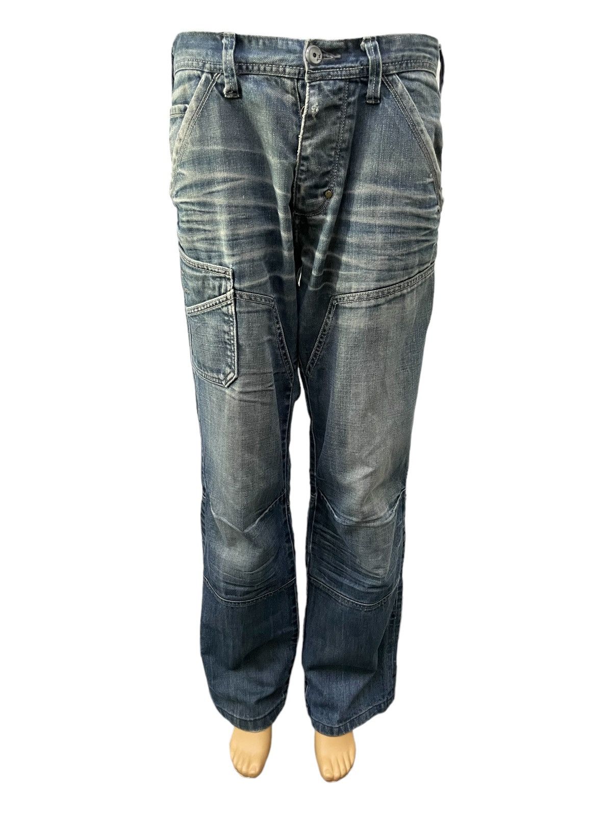 Hysteric Glamour × JNCO × Jack & Jones Vintage Jack & Jones Double Knee Baggy Loose Jeans Size US 34 / EU 50 - 3 Thumbnail