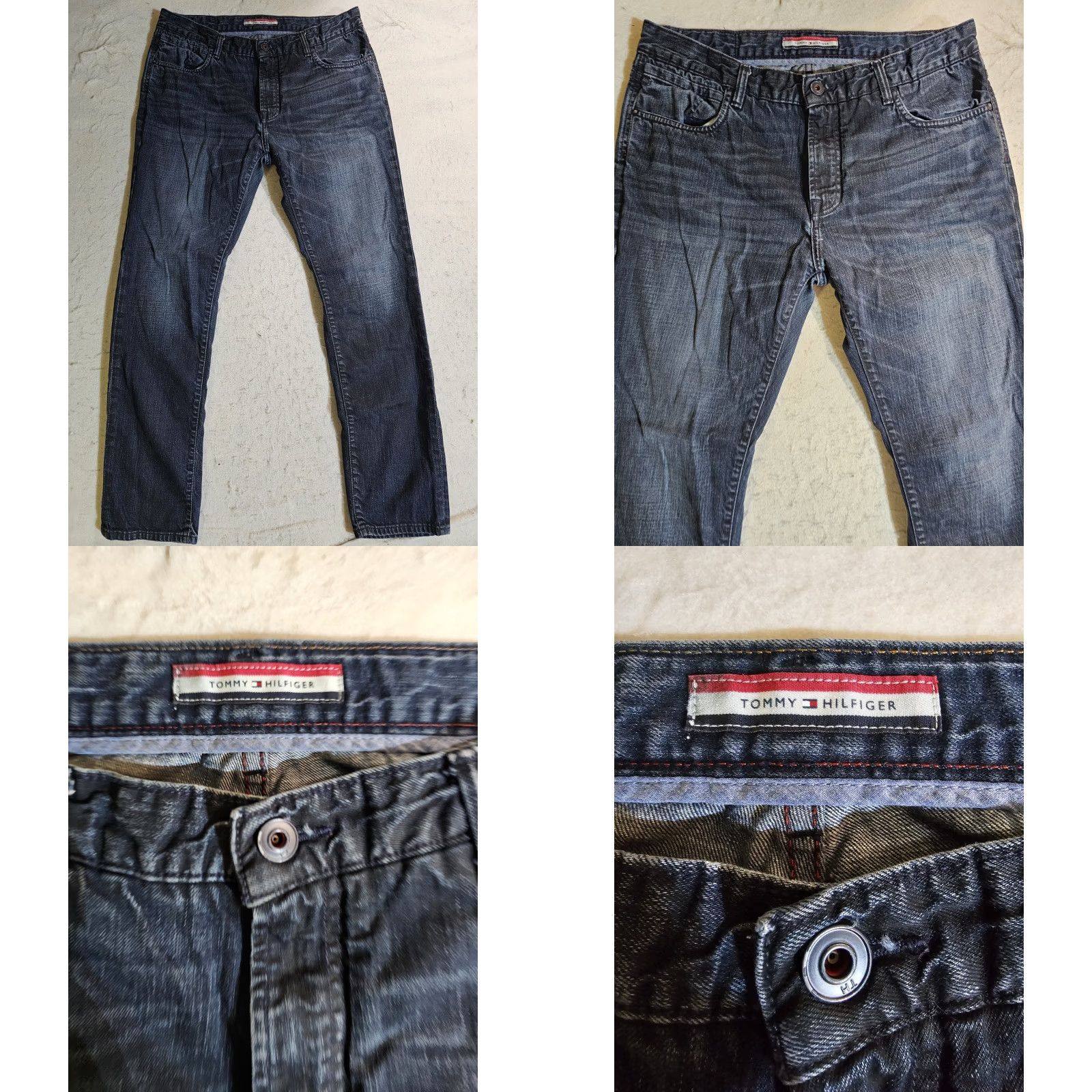 Tommy Hilfiger VINTAGE Tommy Hilfiger Jeans Denim 5 Pocket Mens Size 36x34 Dark Wash 90s USA Size US 36 / EU 52 - 8 Thumbnail