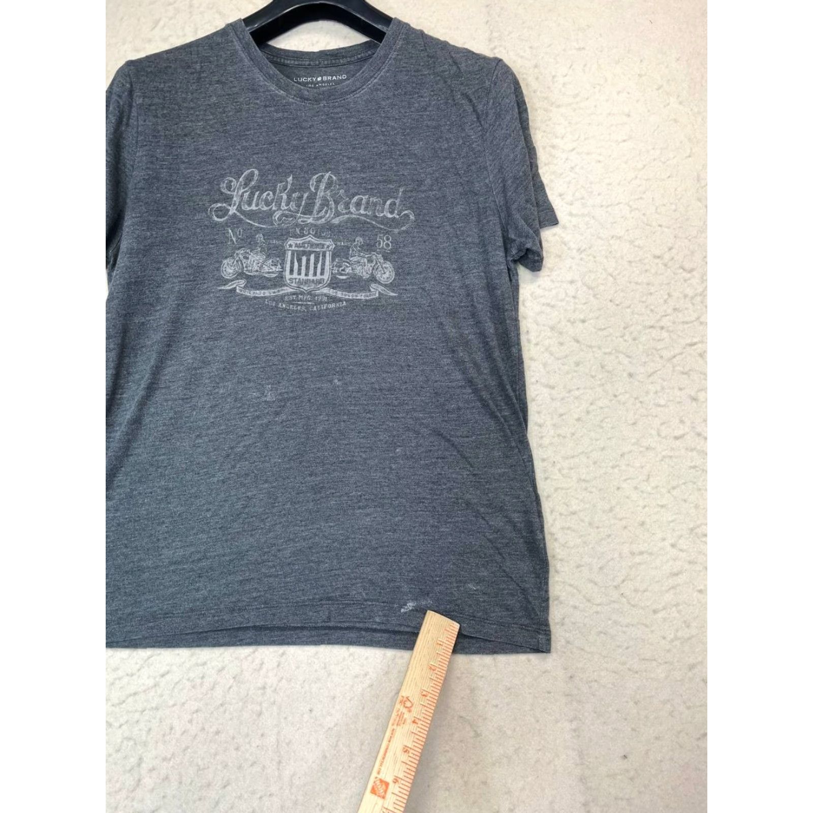Lucky Brand Lucky Brand Gray Short Sleeve Crew Neck Motorcycle T-Shirt Men M Graphic Print Logo Crew Neck Breathable Lightweight Vintage No Size US M / EU 48-50 / 2 - 7 Thumbnail
