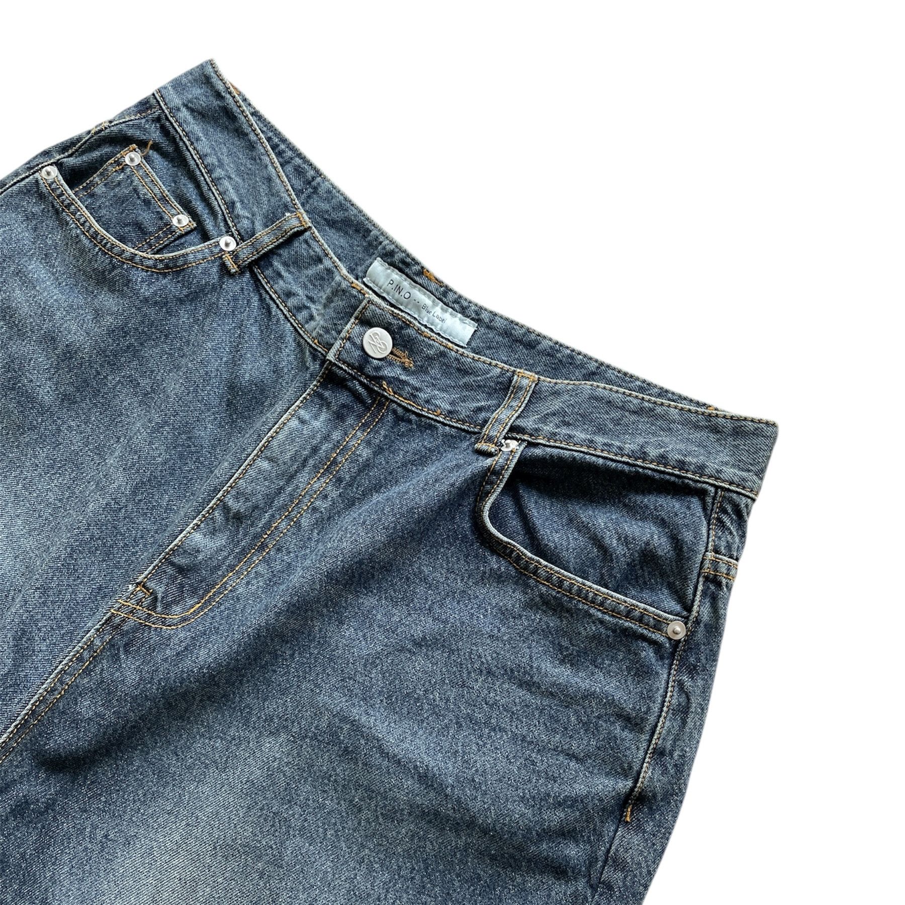 Japanese Brand Baggy skater hiphop washed denim jeans Size US 34 / EU 50 - 2 Thumbnail