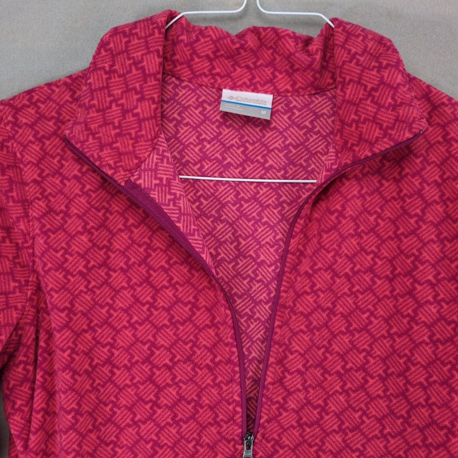 Columbia Columbia Women's M Fleece 1/4 Zip Jacket, Pink Geometric Size M / US 6-8 / IT 42-44 - 4 Thumbnail