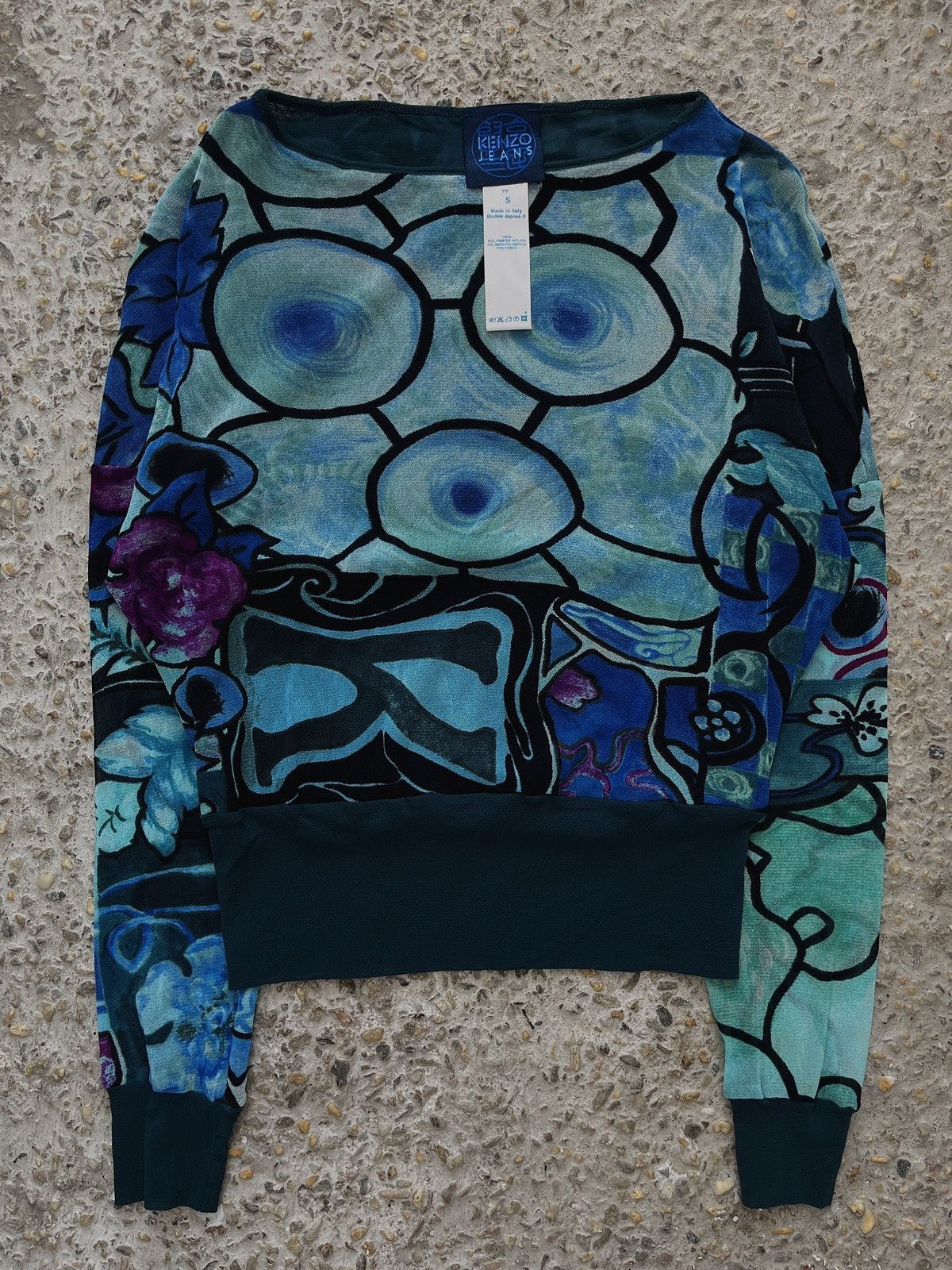 Kenzo Vintage Y2K Mesh Longsleeve Size S / US 4 / IT 40 - 1 Thumbnail