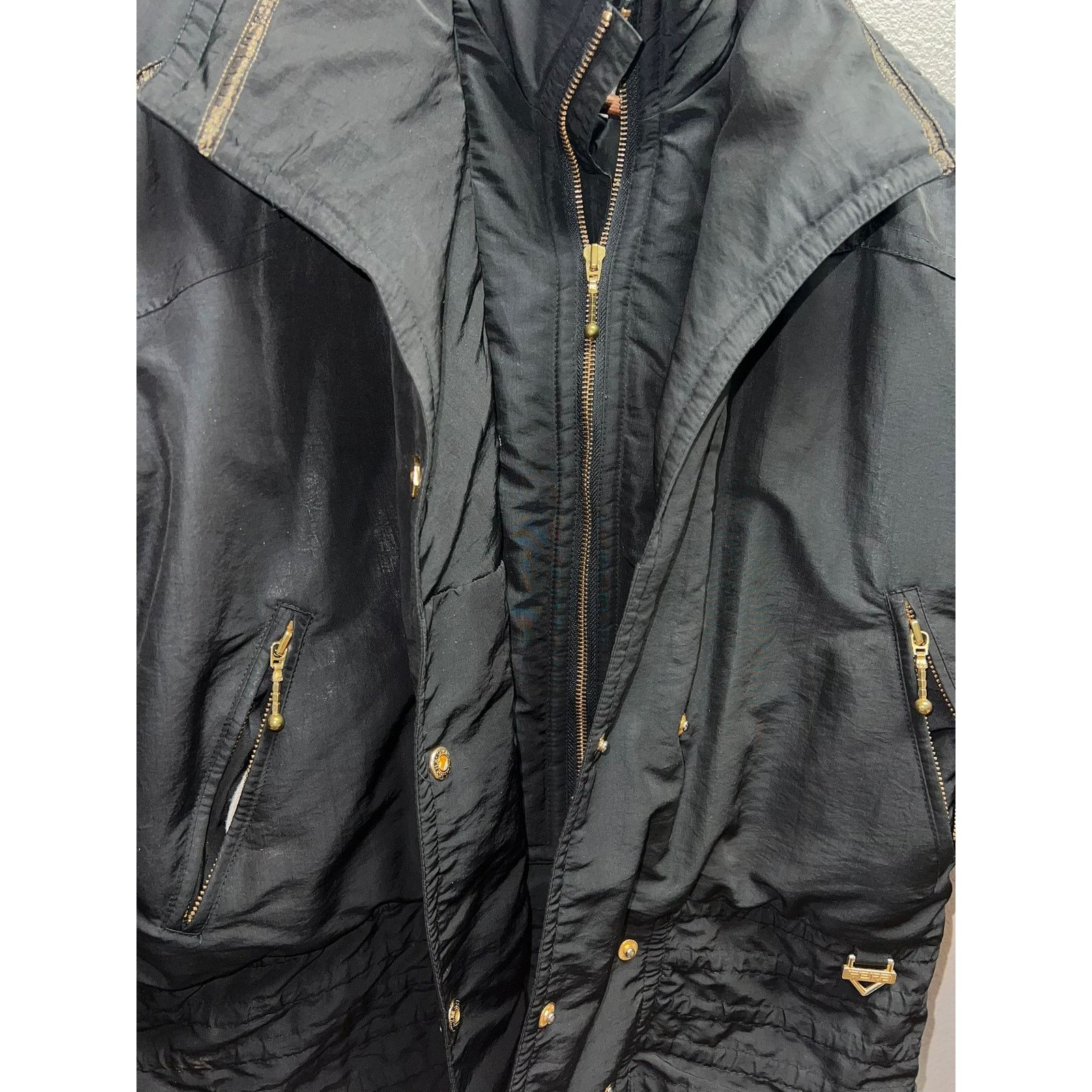 Fera Fera Skiwear Jacket Women's 10 Black Gold Ski Skiing Coat 10 Size L / US 10 / IT 46 - 4 Thumbnail