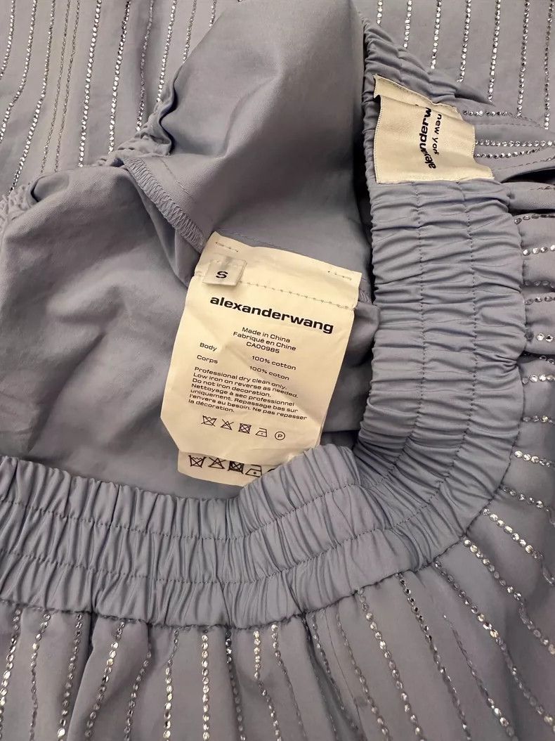 Alexander Wang Alexanderwang Rhinestone Shirt Shorts Set- Size 26" / US 2 / IT 38 - 7 Thumbnail